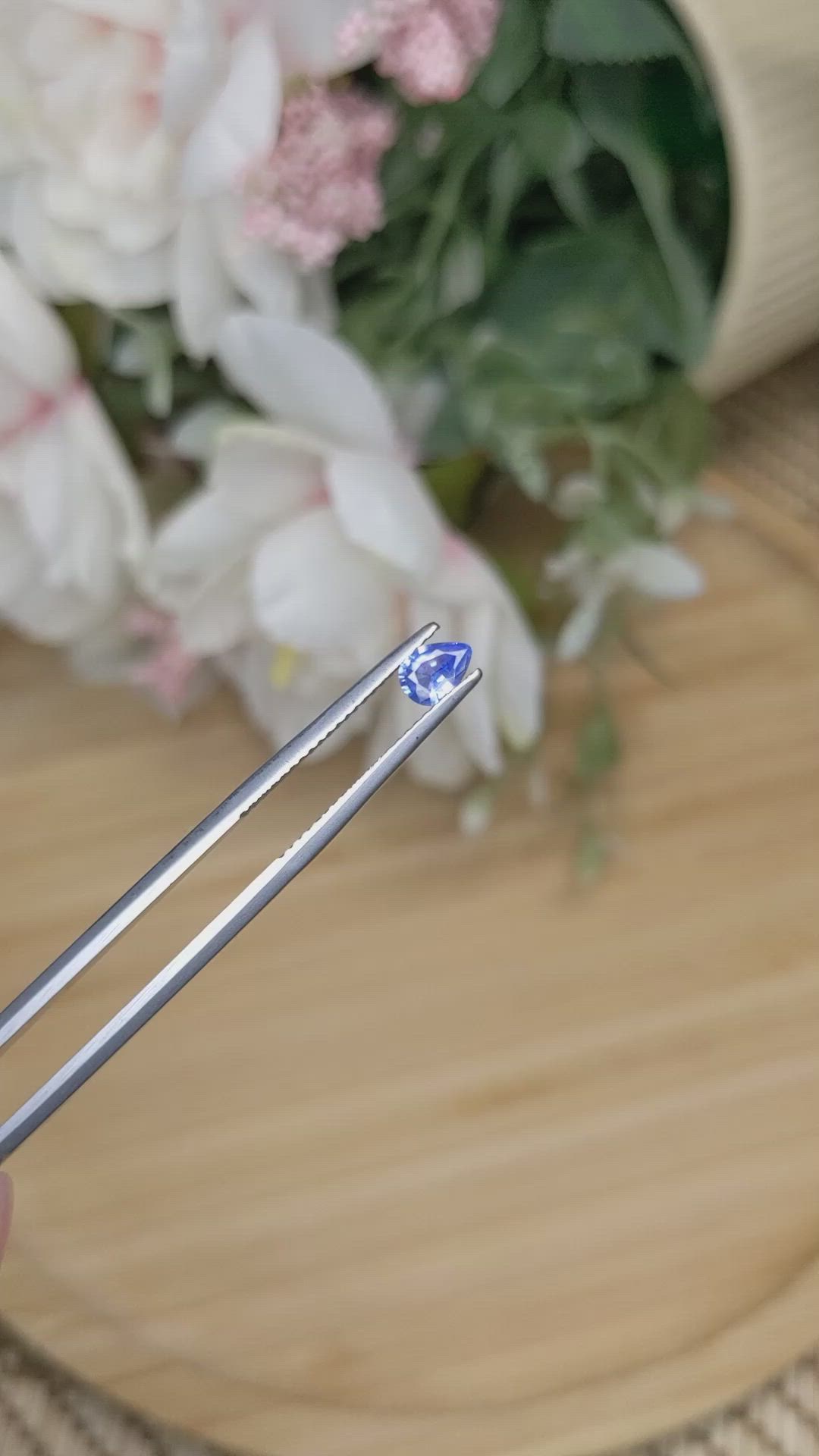0.37 Ct. Blue Sapphire from Ceylon (Sri Lanka) Size Video