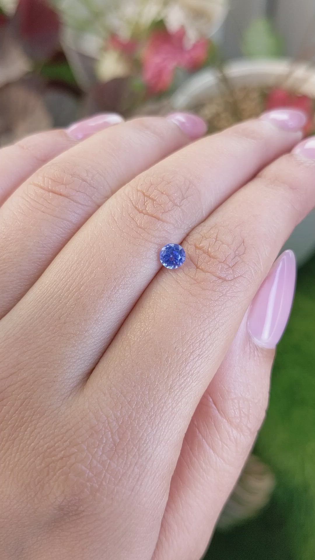 0.62 Ct. Blue Sapphire from Ceylon (Sri Lanka) Size Video