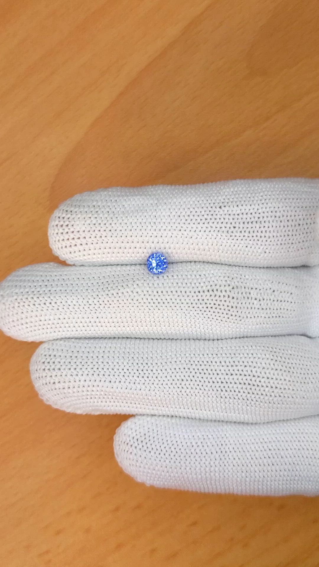 0.62 Ct. Blue Sapphire from Ceylon (Sri Lanka) Size Video