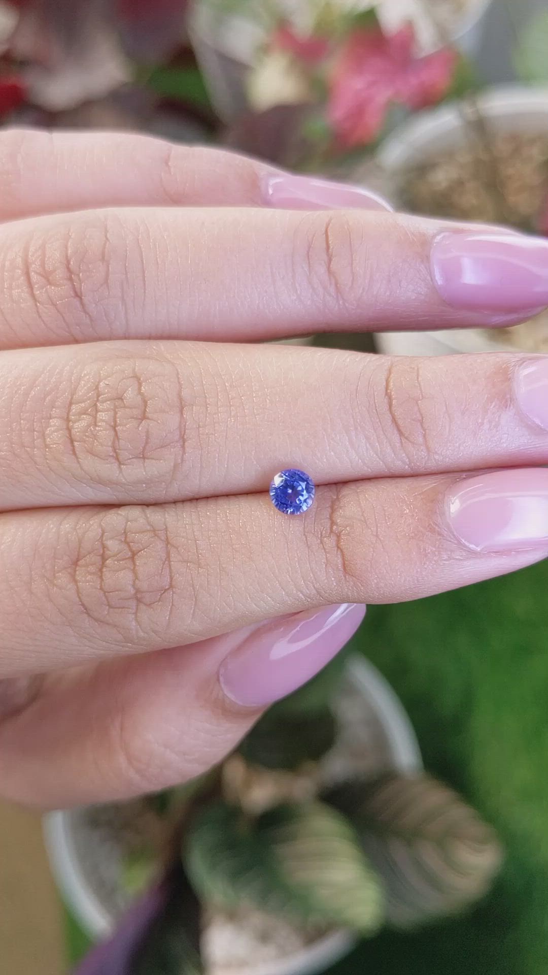 0.62 Ct. Blue Sapphire from Ceylon (Sri Lanka) Size Video