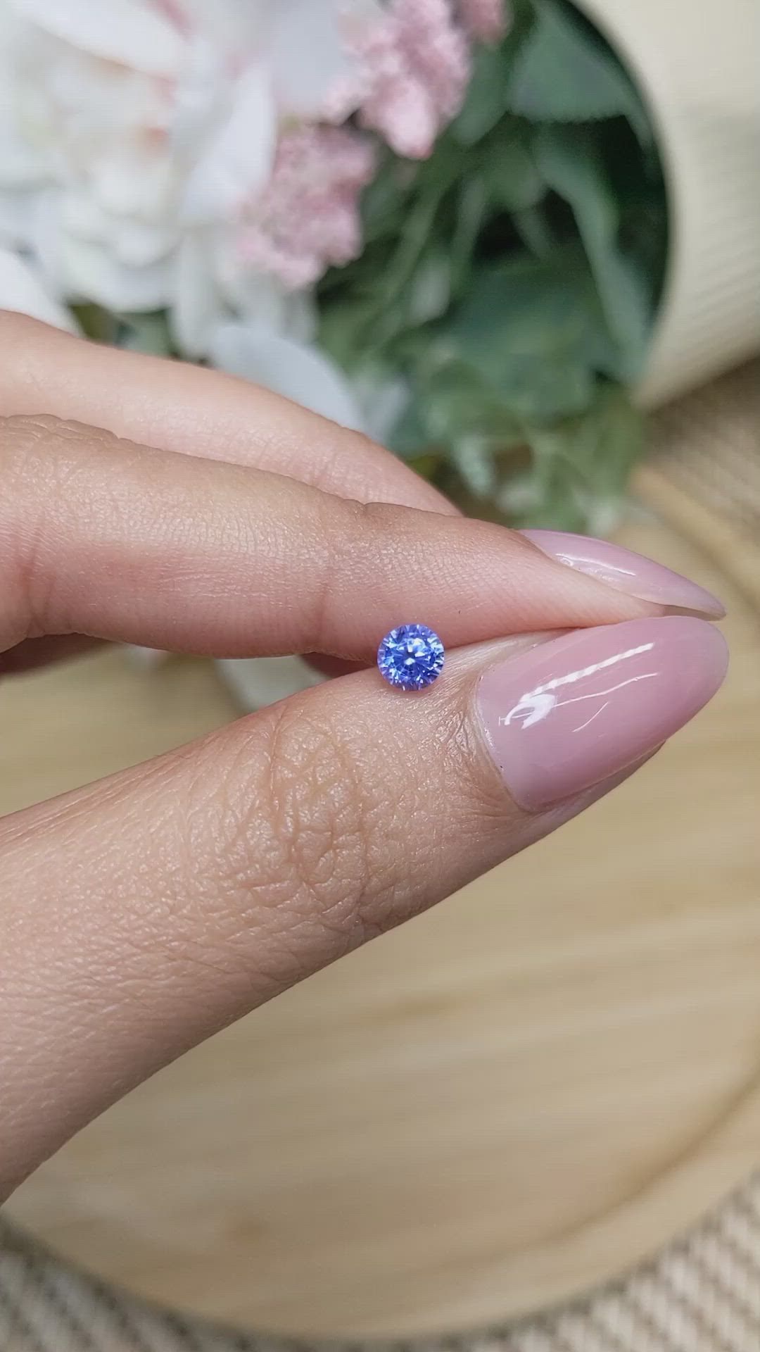 0.62 Ct. Blue Sapphire from Ceylon (Sri Lanka) Size Video