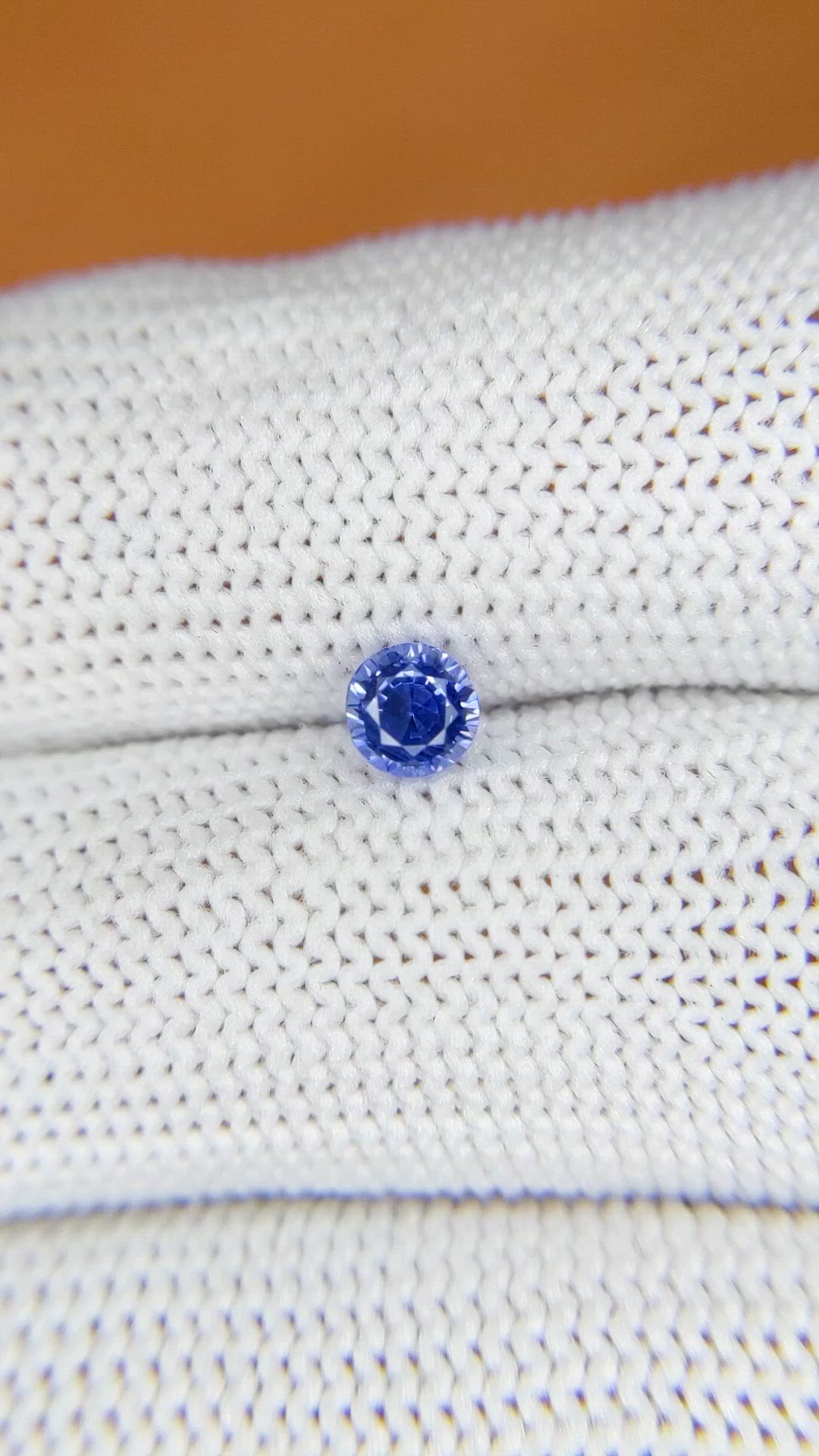 0.62 Ct. Blue Sapphire from Ceylon (Sri Lanka) Size Video