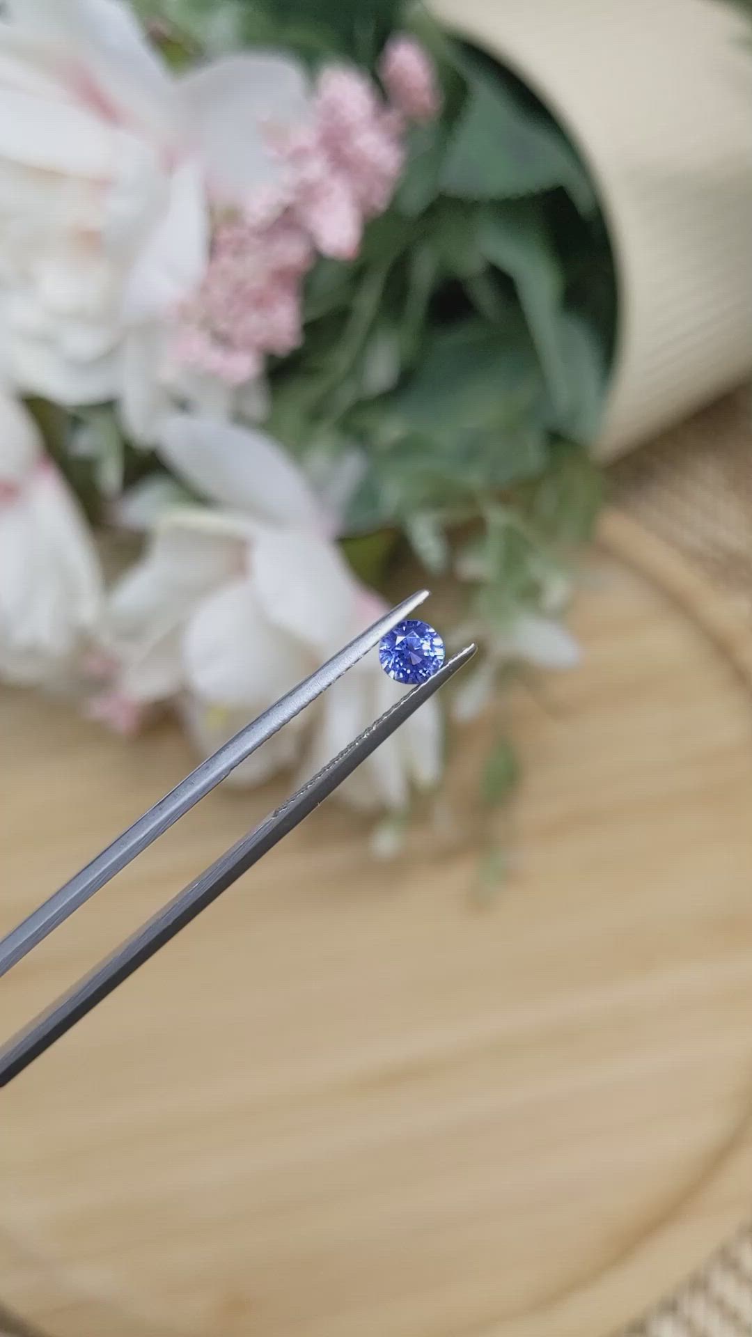 0.62 Ct. Blue Sapphire from Ceylon (Sri Lanka) Size Video