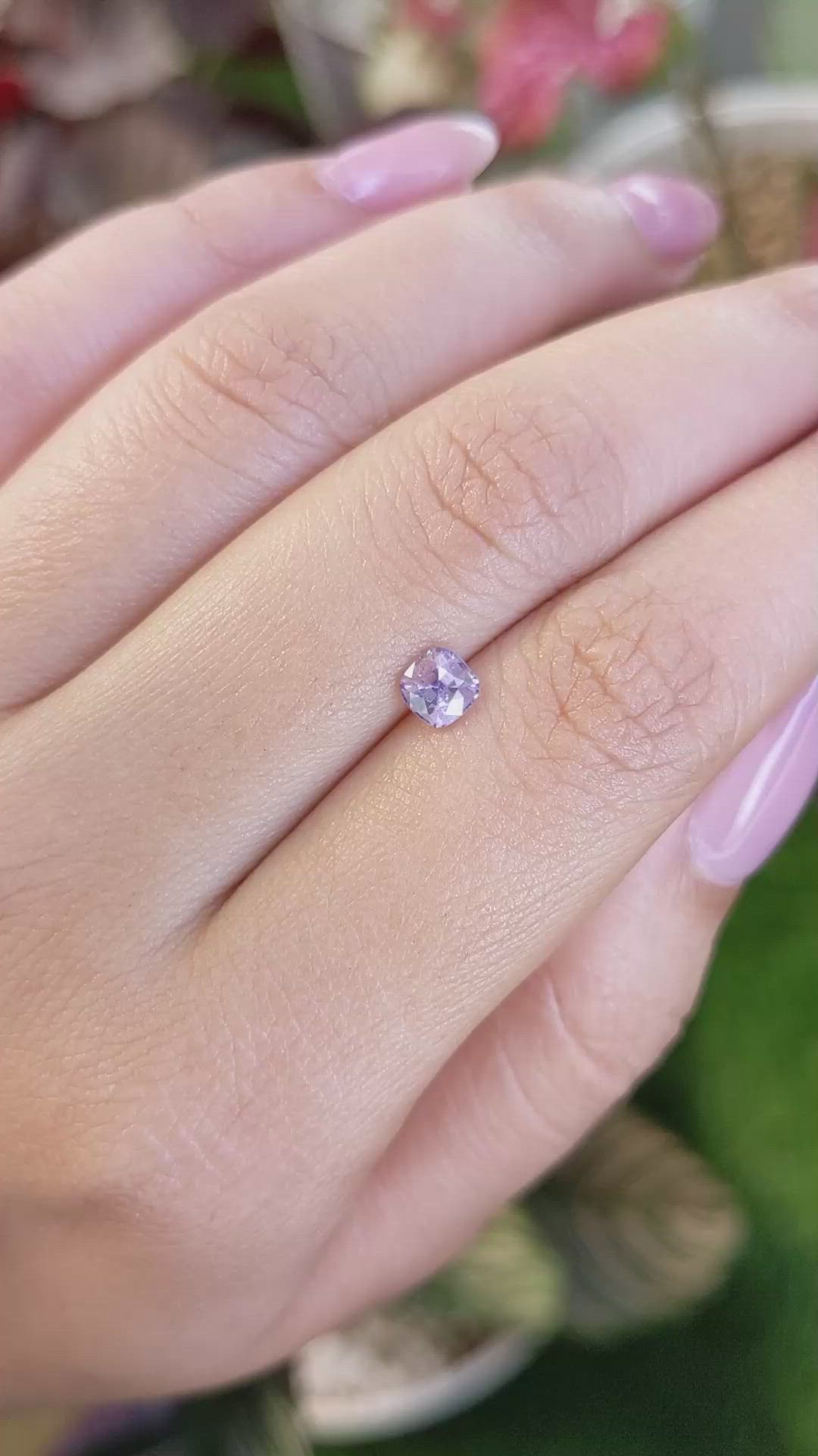 0.60 Ct. Purple Sapphire from Ceylon (Sri Lanka) Size Video