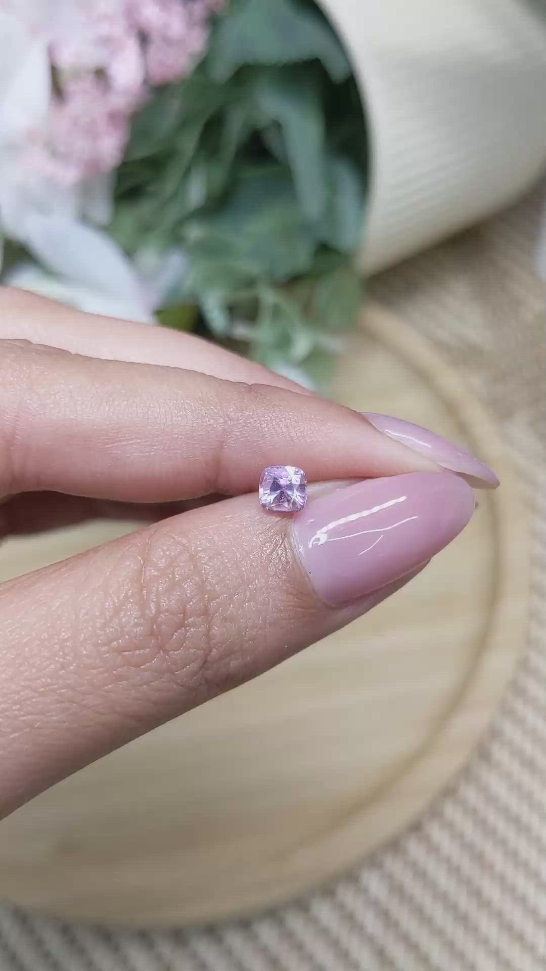 0.60 Ct. Purple Sapphire from Ceylon (Sri Lanka) Size Video