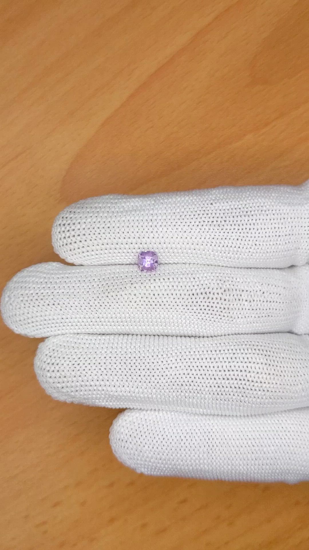 0.60 Ct. Purple Sapphire from Ceylon (Sri Lanka) Size Video