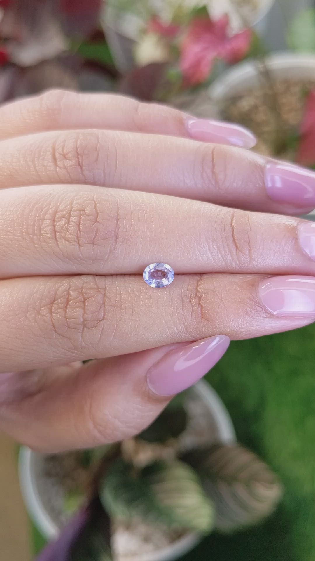 0.44 Ct. Violet Sapphire from Ceylon (Sri Lanka) Size Video