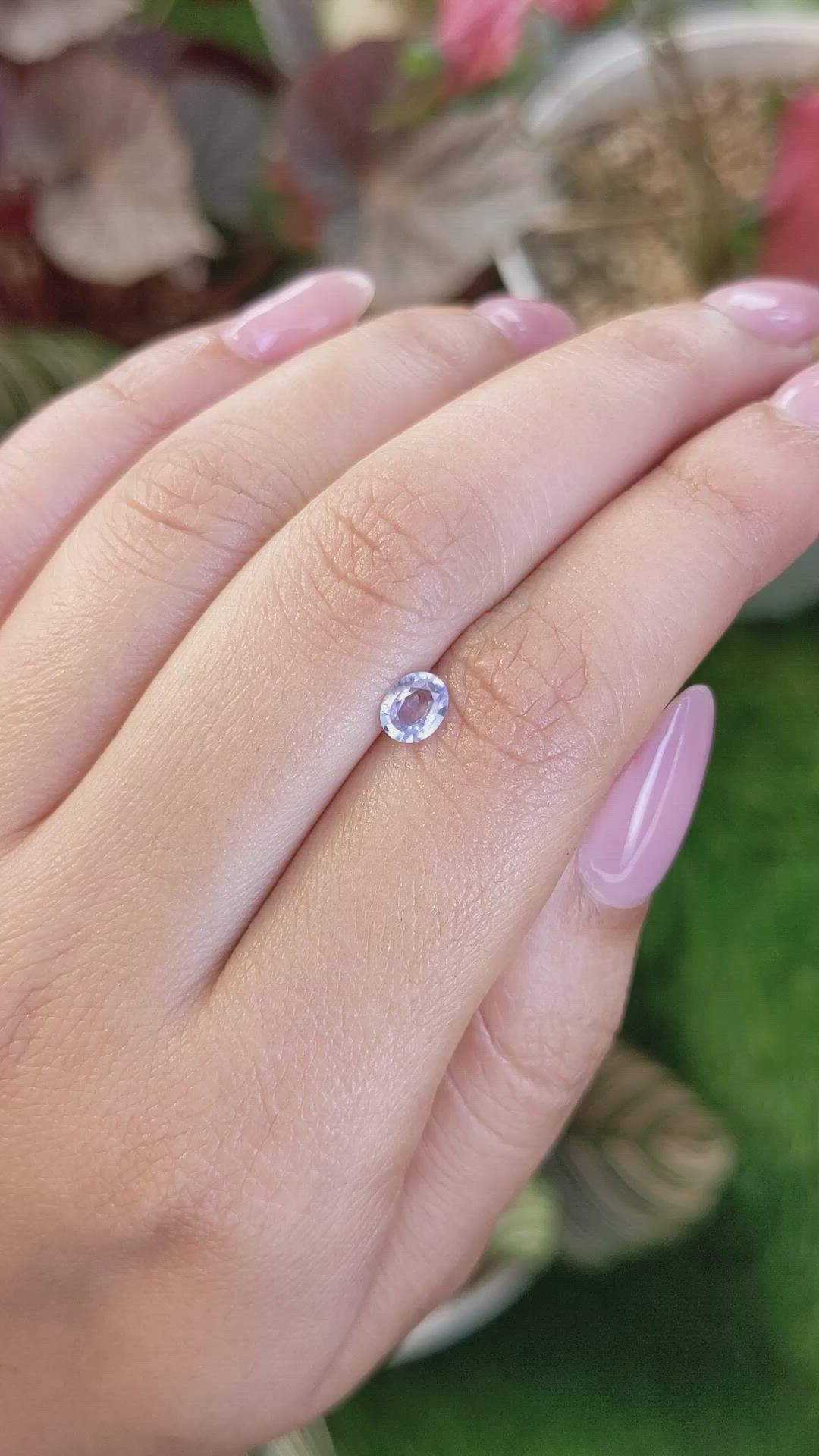 0.44 Ct. Violet Sapphire from Ceylon (Sri Lanka) Size Video