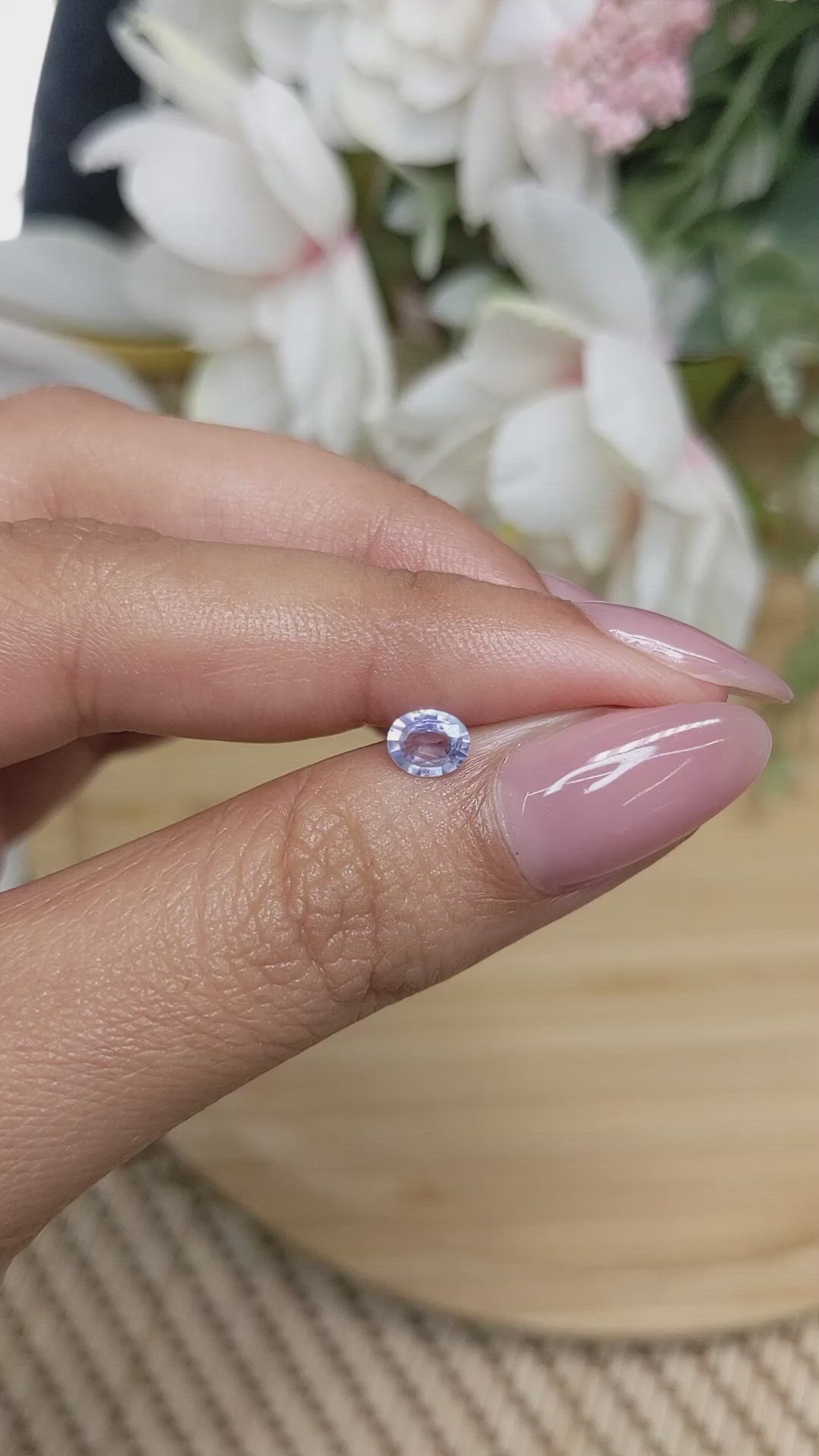 0.44 Ct. Violet Sapphire from Ceylon (Sri Lanka) Size Video