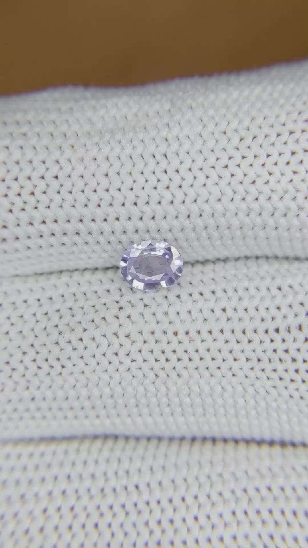 0.44 Ct. Violet Sapphire from Ceylon (Sri Lanka) Size Video