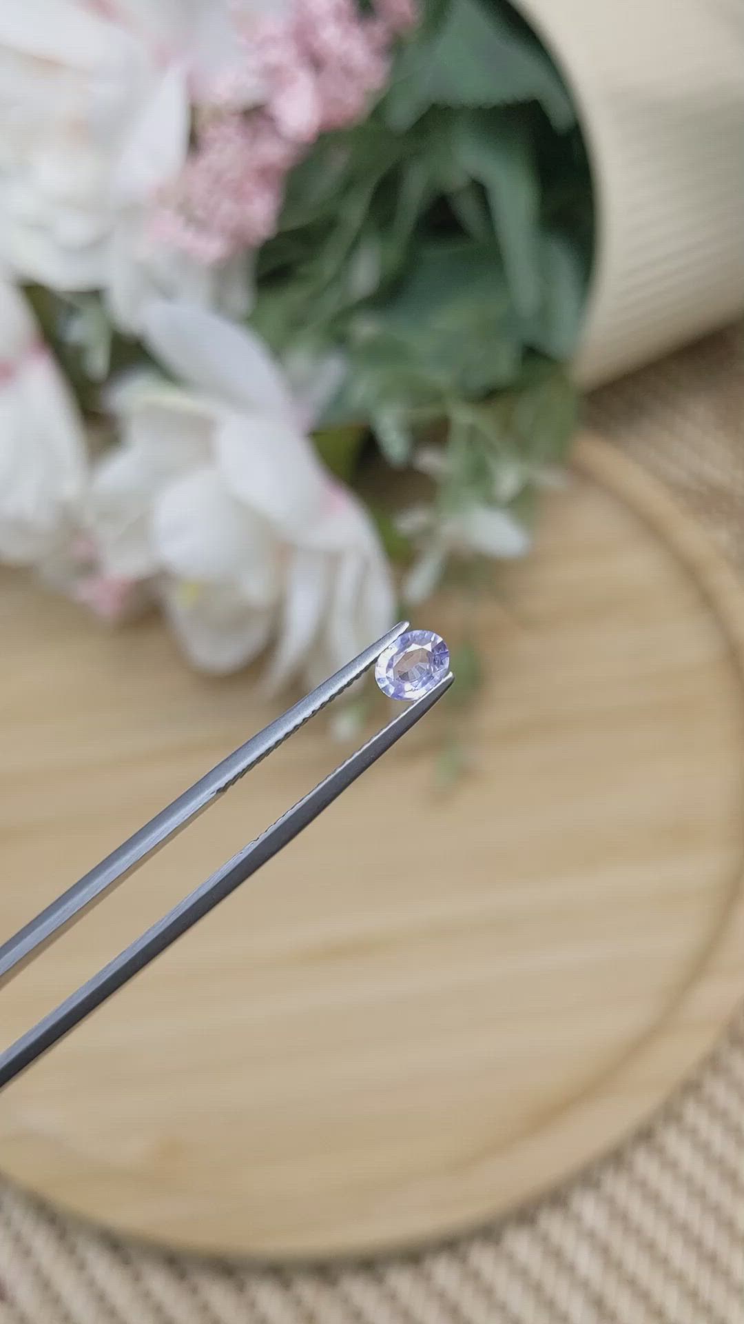 0.44 Ct. Violet Sapphire from Ceylon (Sri Lanka) Size Video