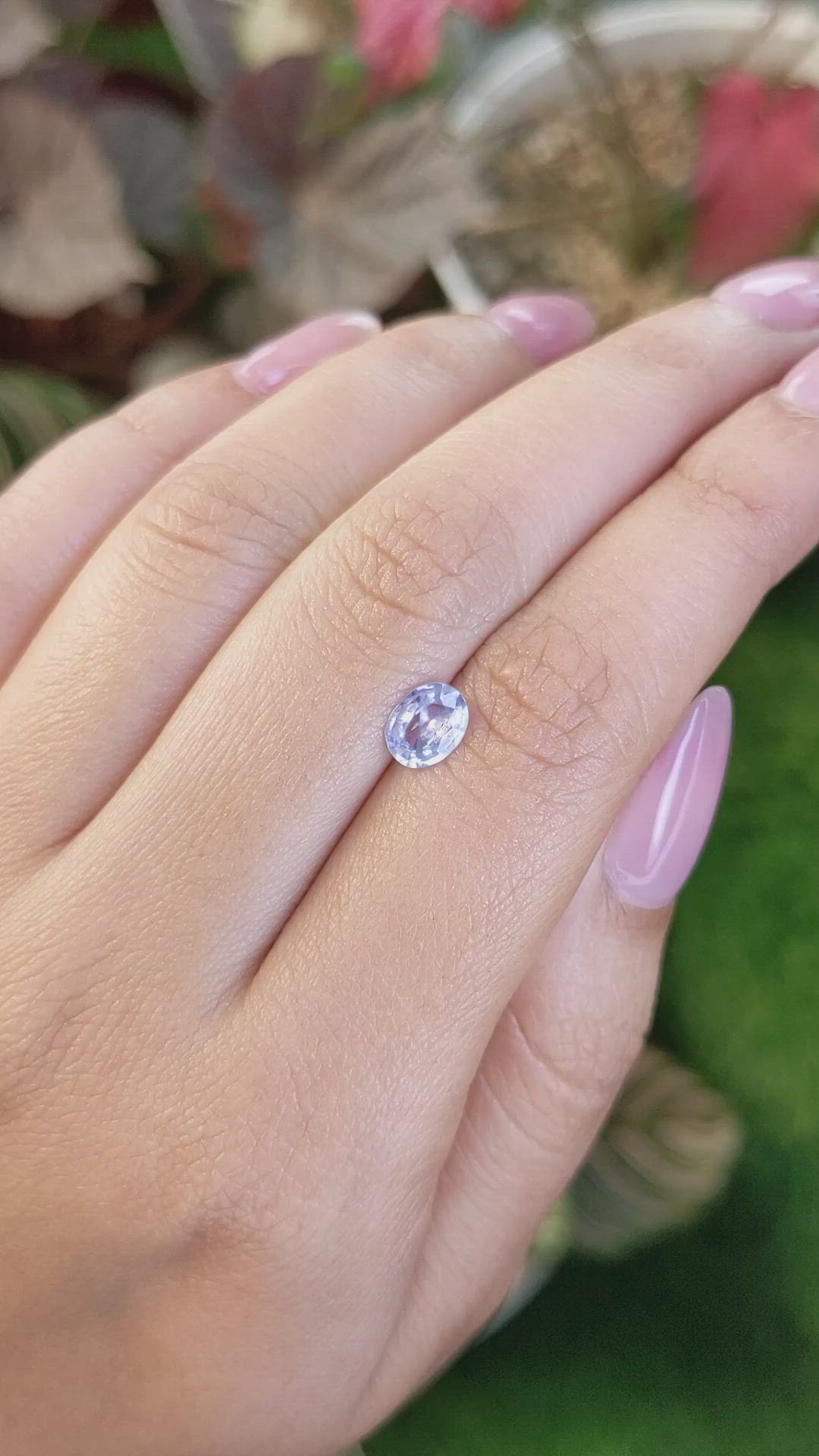 0.81 Ct. Violet Sapphire from Ceylon (Sri Lanka) Size Video