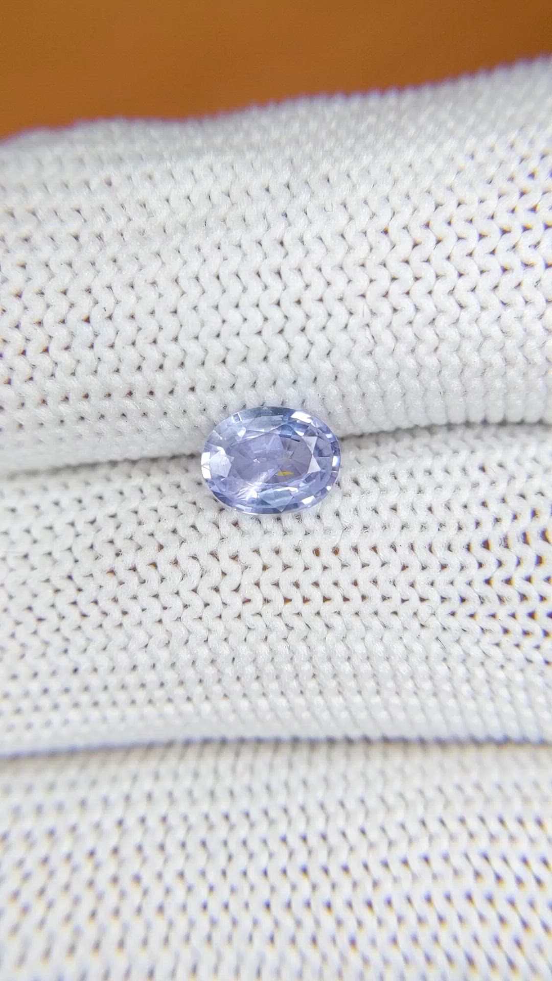 0.81 Ct. Violet Sapphire from Ceylon (Sri Lanka) Size Video
