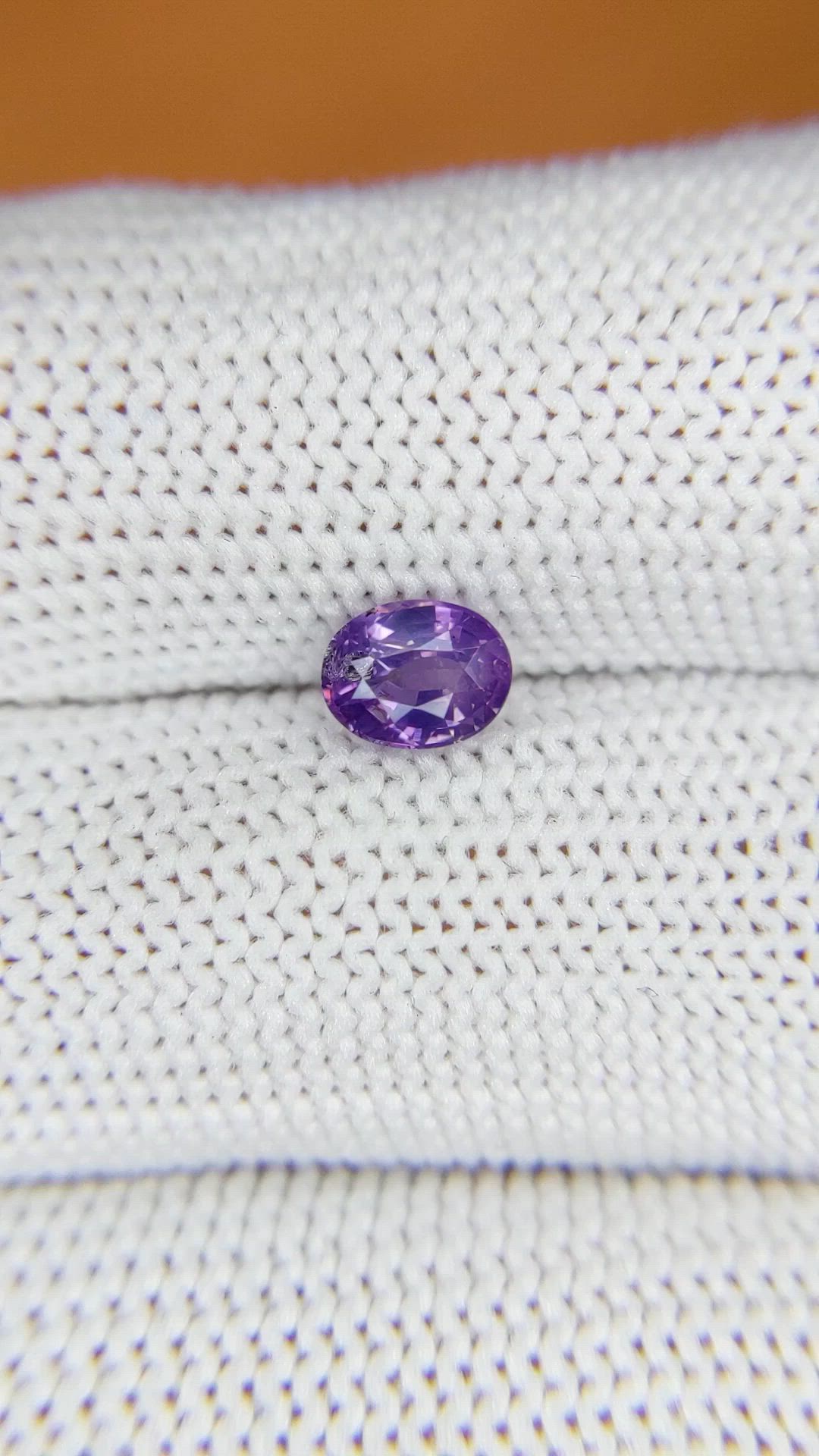 0.88 Ct. Purple Sapphire from Ceylon (Sri Lanka) Size Video