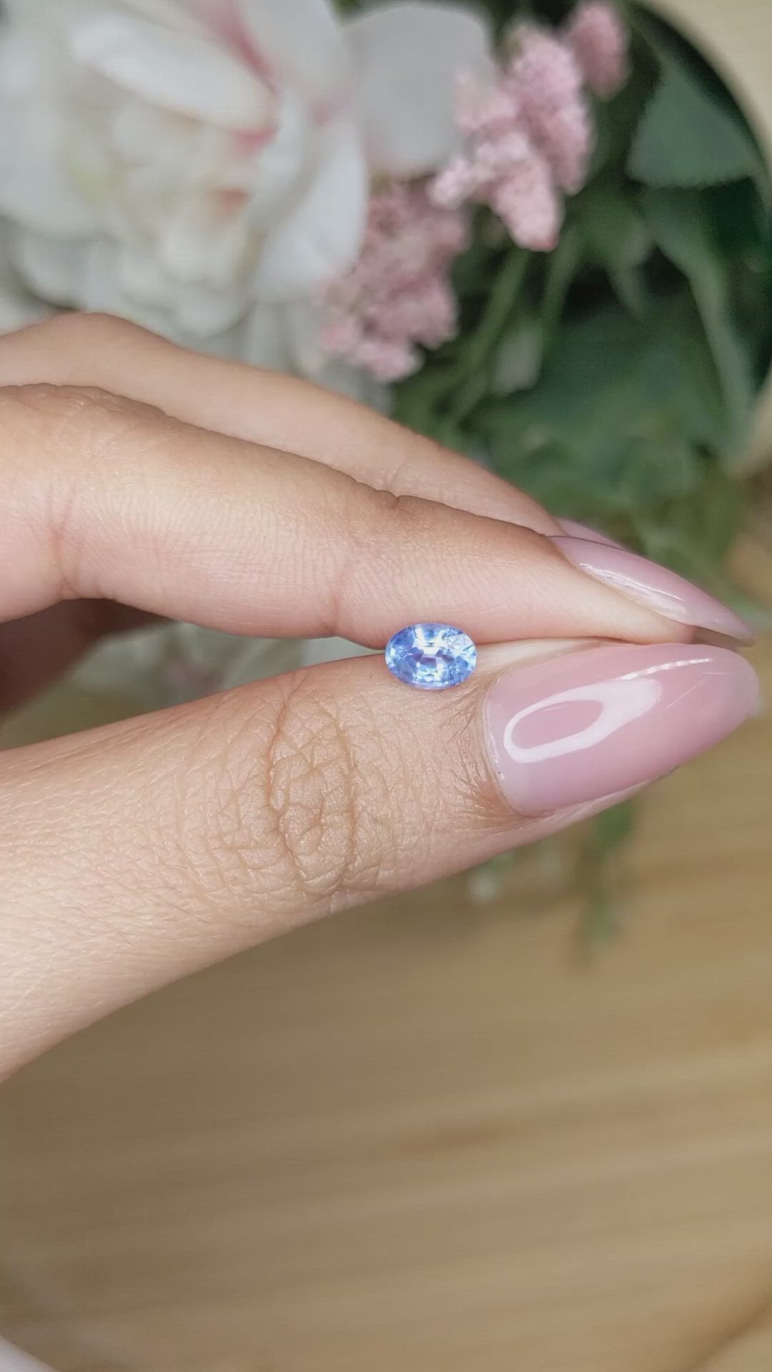 0.75 Ct. Blue Sapphire from Ceylon (Sri Lanka) Size Video