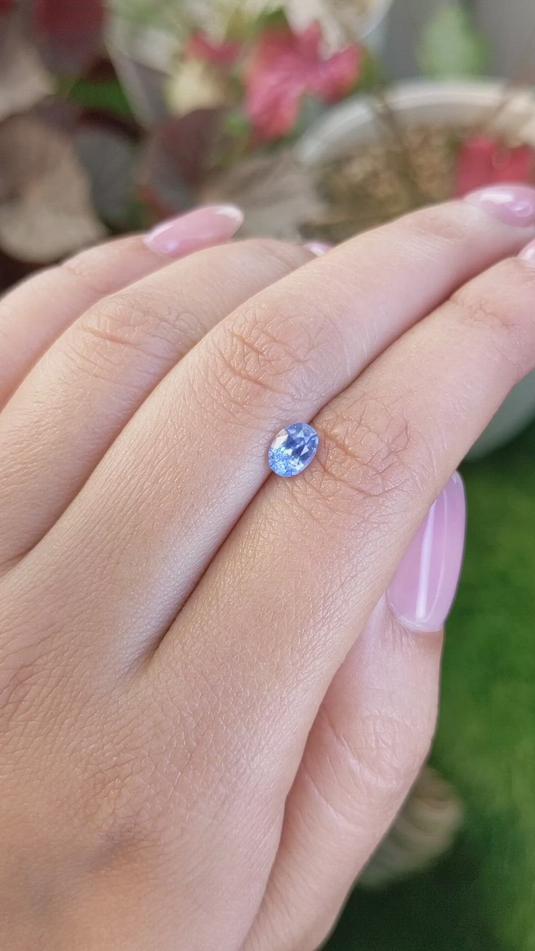 0.75 Ct. Blue Sapphire from Ceylon (Sri Lanka) Size Video