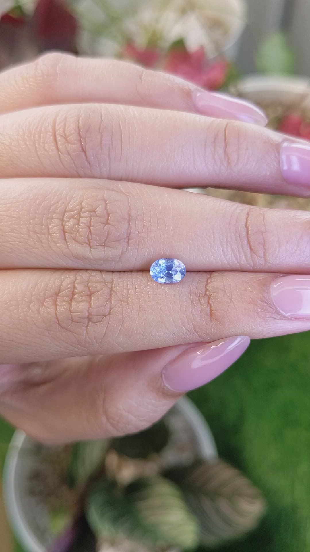 0.75 Ct. Blue Sapphire from Ceylon (Sri Lanka) Size Video