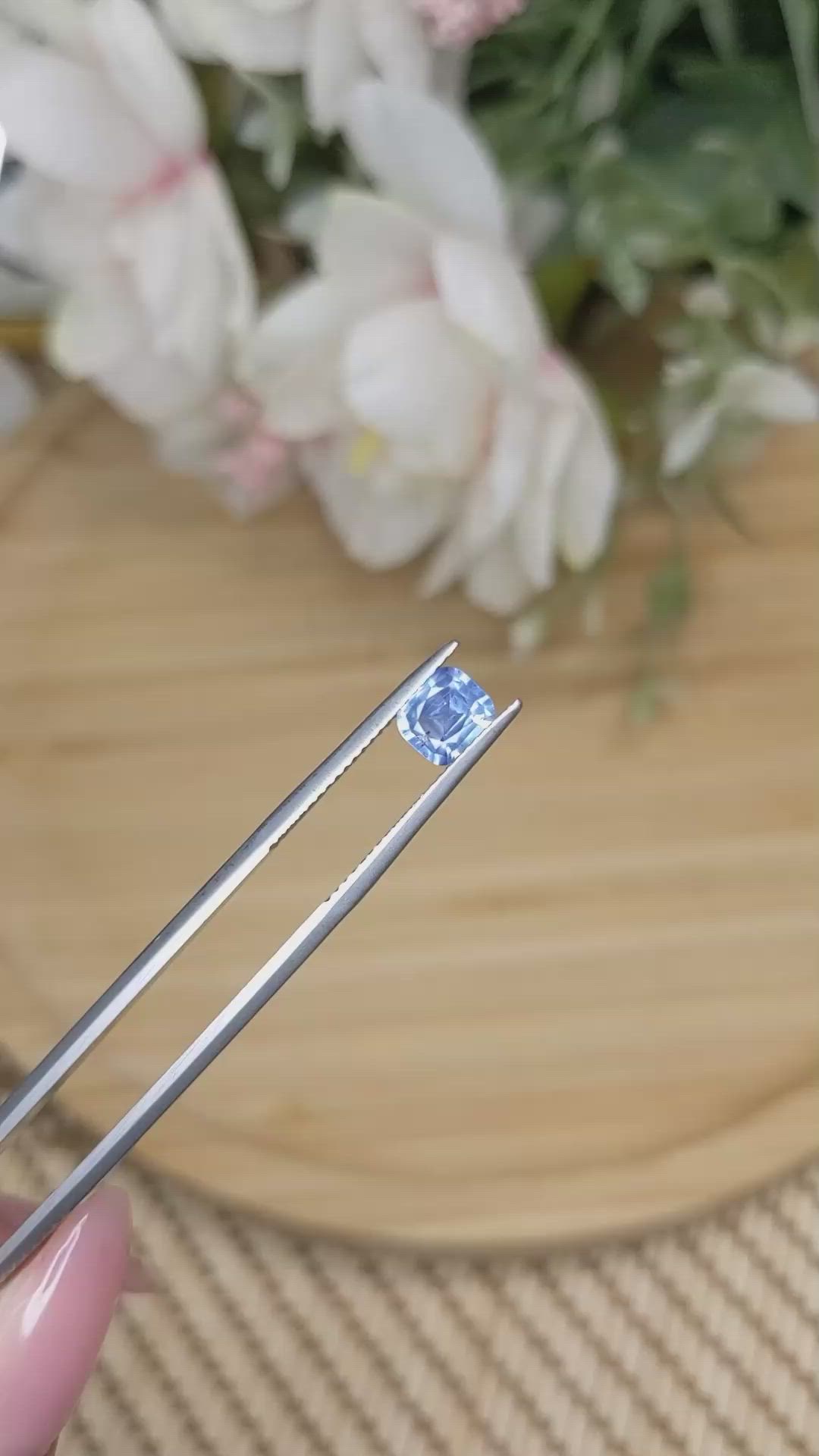 0.88 Ct. Blue Sapphire from Ceylon (Sri Lanka) Size Video