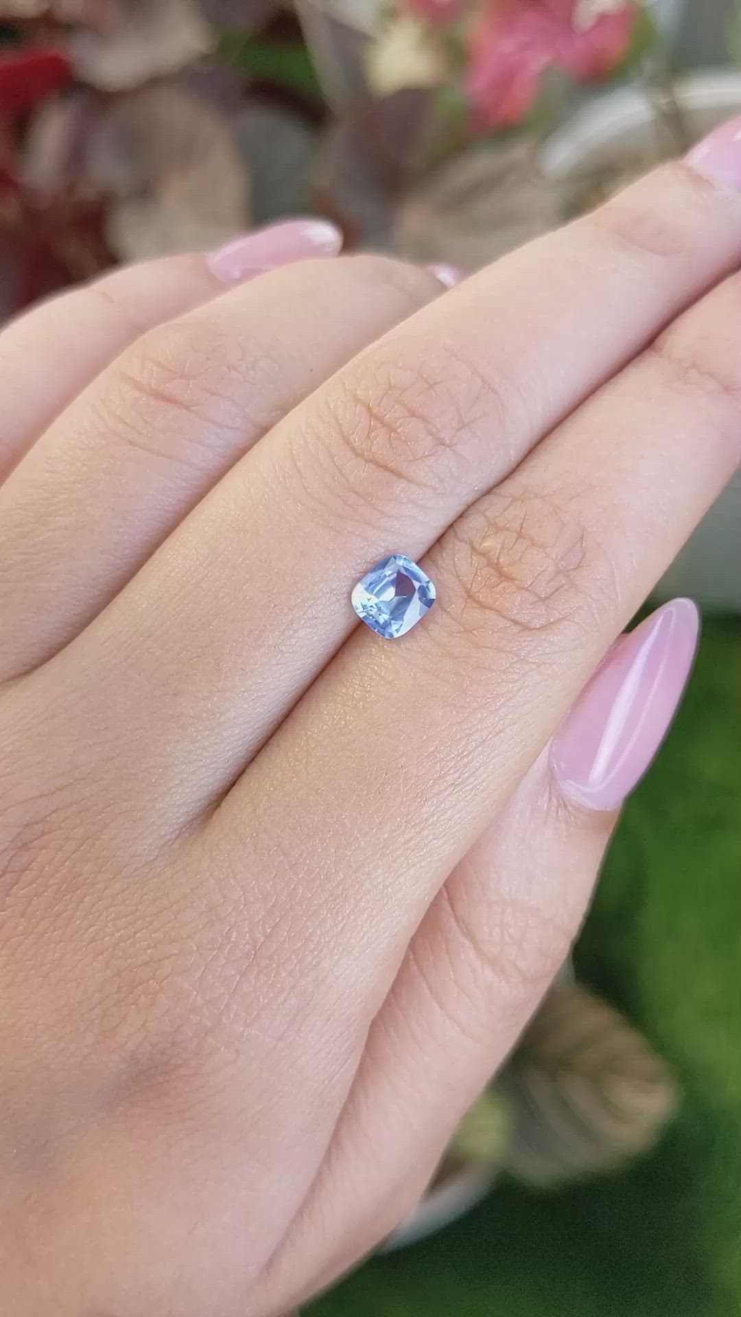 0.88 Ct. Blue Sapphire from Ceylon (Sri Lanka) Size Video