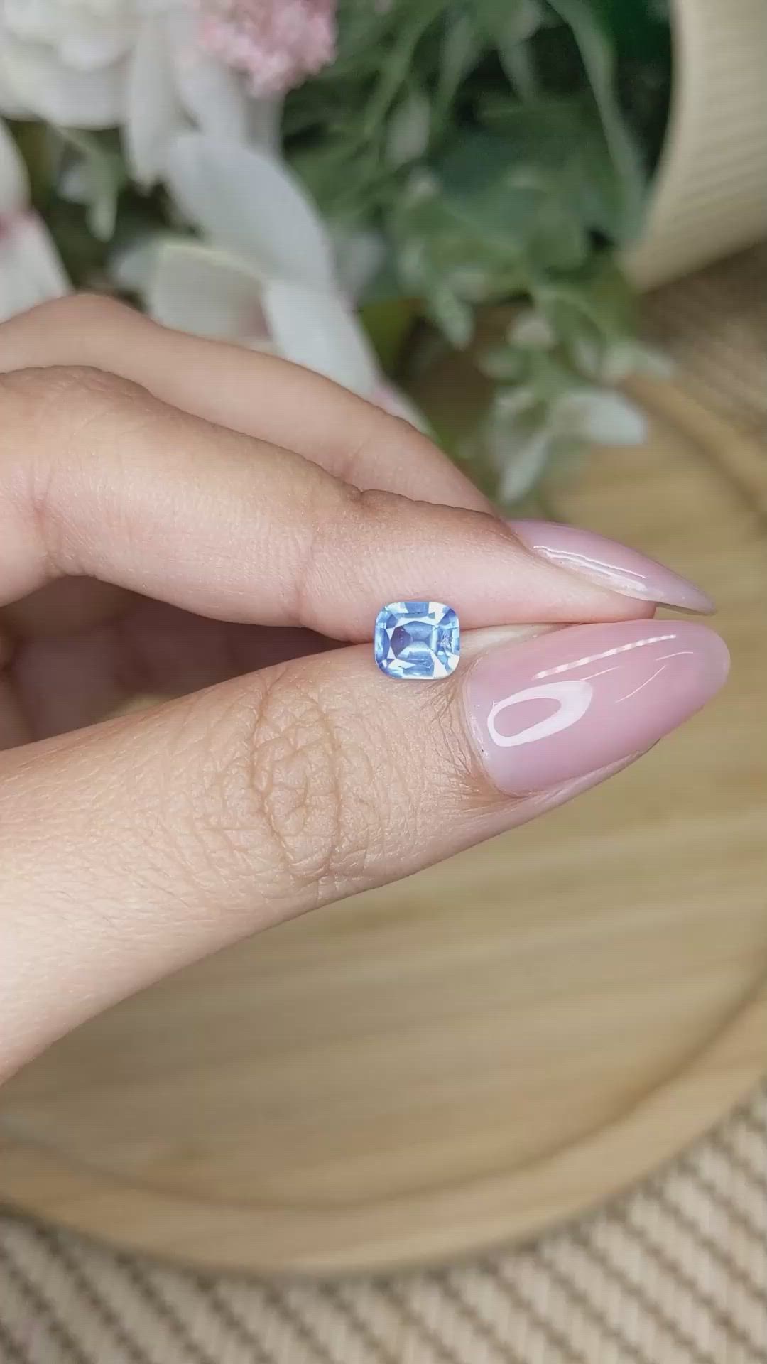 0.88 Ct. Blue Sapphire from Ceylon (Sri Lanka) Size Video