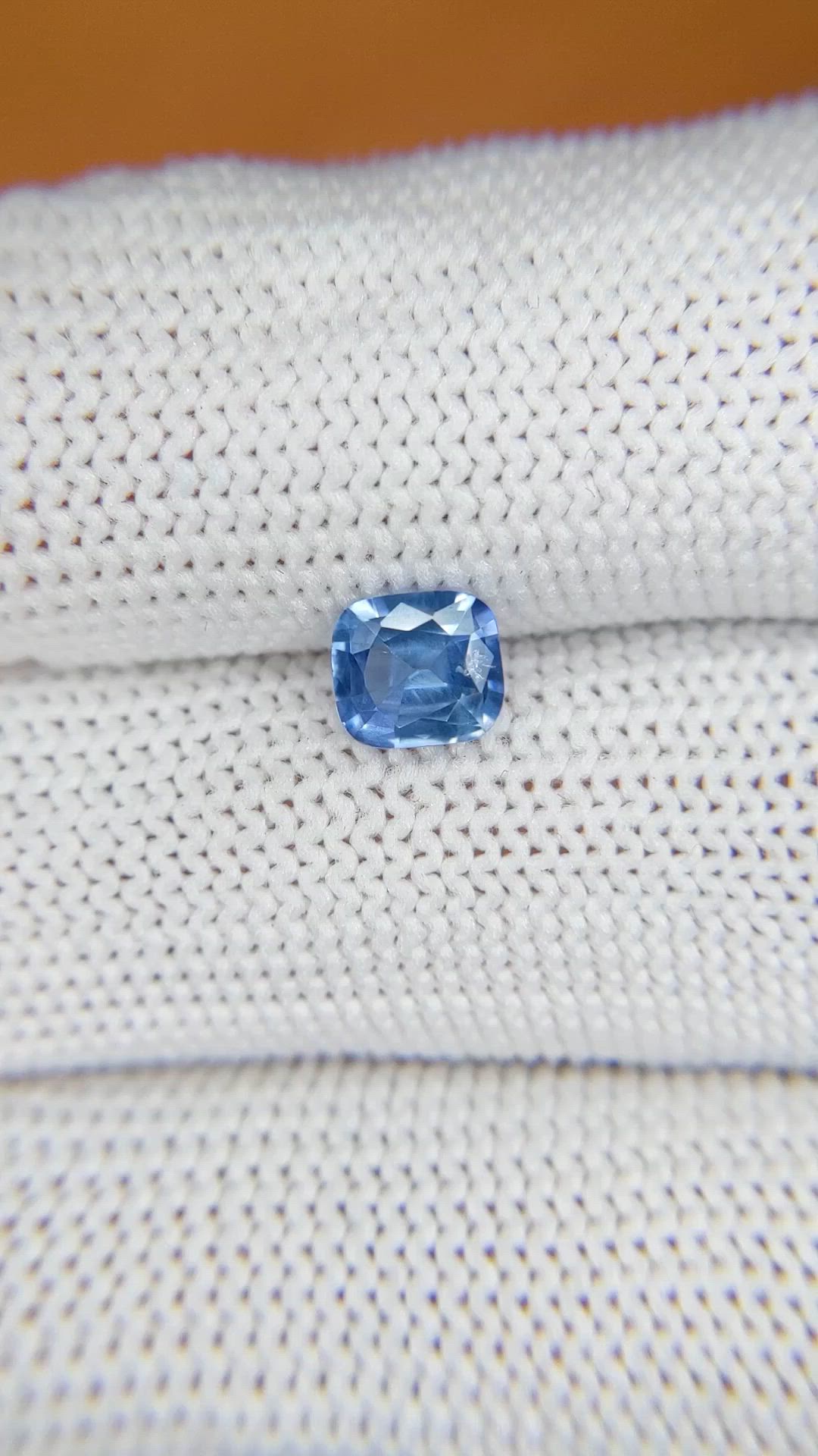 0.88 Ct. Blue Sapphire from Ceylon (Sri Lanka) Size Video