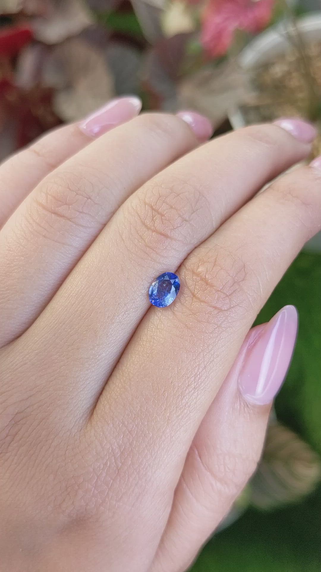 0.79 Ct. Blue Sapphire from Ceylon (Sri Lanka) Size Video