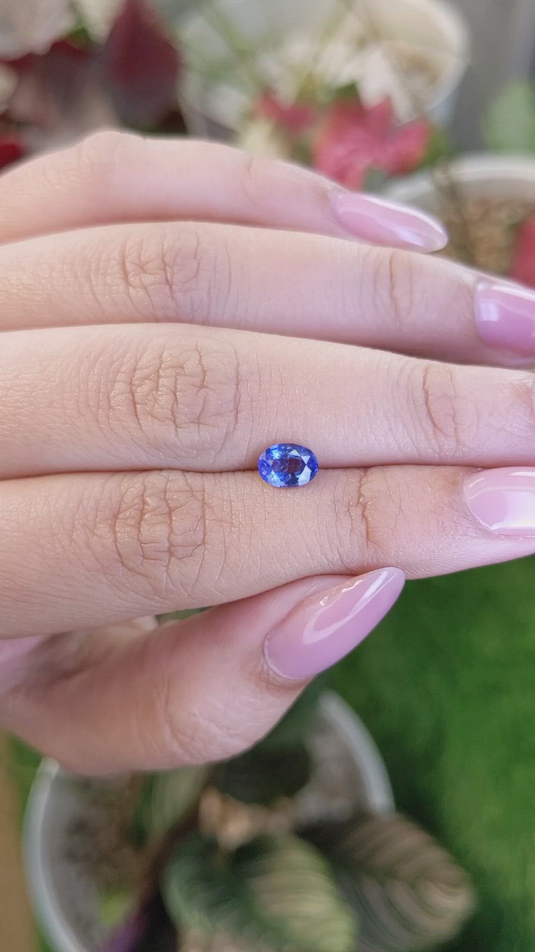 0.79 Ct. Blue Sapphire from Ceylon (Sri Lanka) Size Video