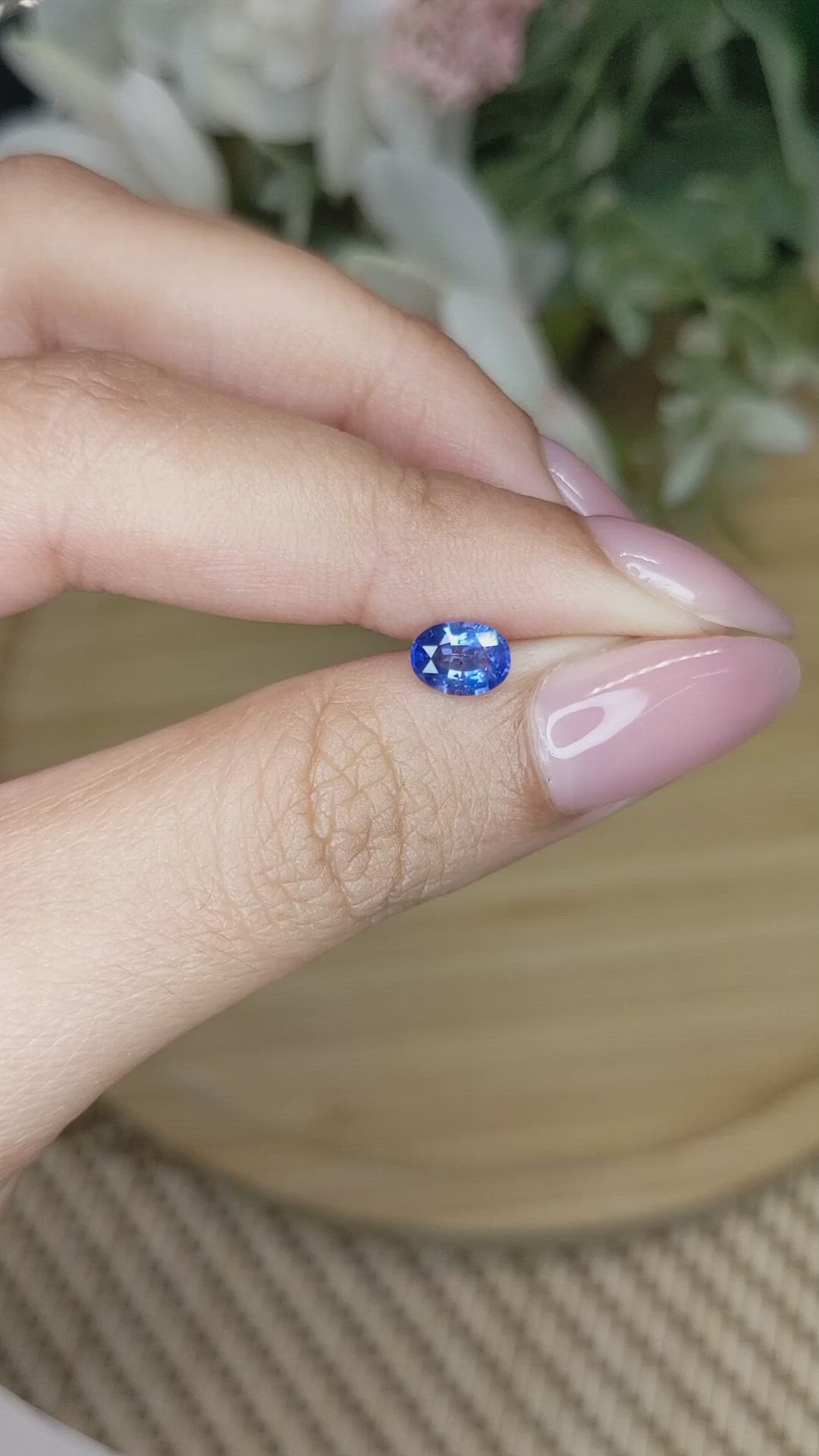 0.79 Ct. Blue Sapphire from Ceylon (Sri Lanka) Size Video