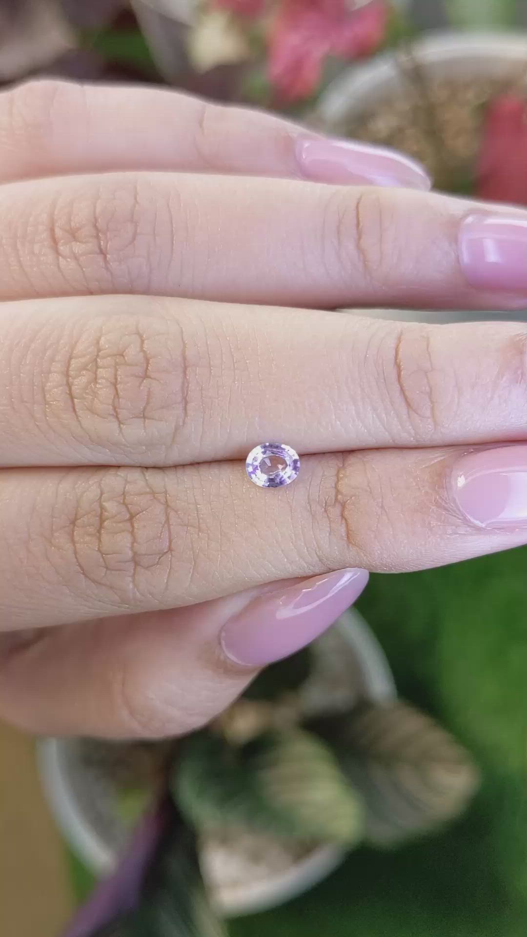 0.40 Ct. Purple Sapphire from Ceylon (Sri Lanka) Size Video