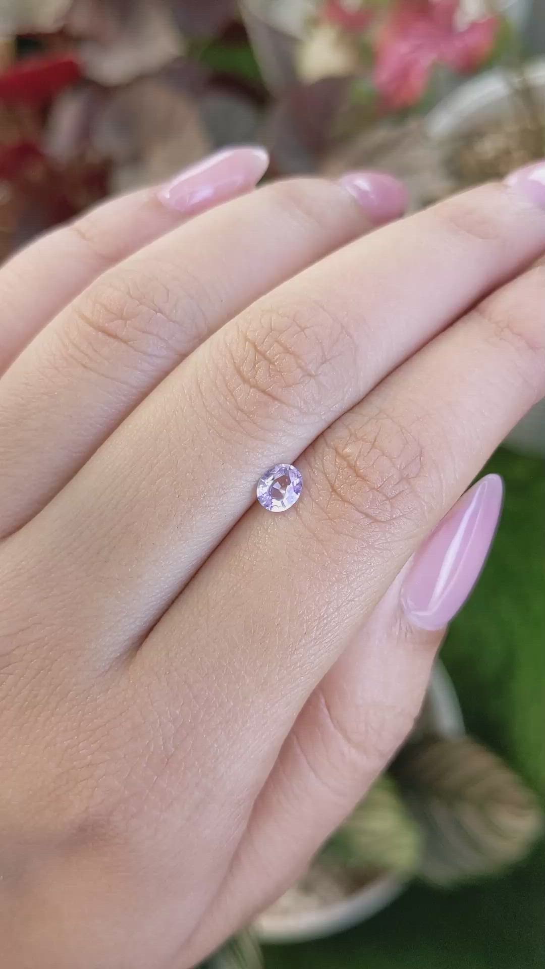 0.40 Ct. Purple Sapphire from Ceylon (Sri Lanka) Size Video