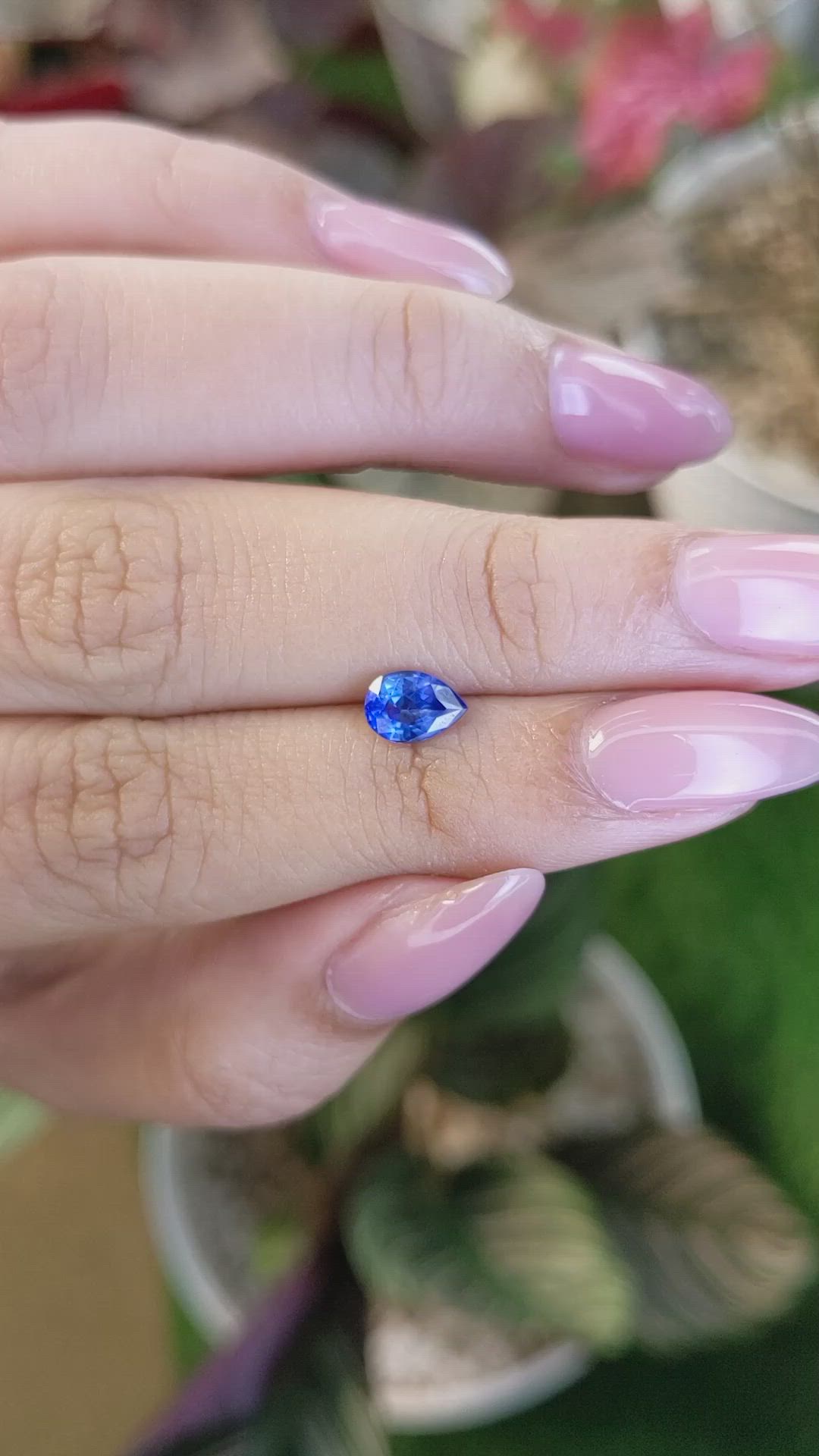 0.84 Ct. Blue Sapphire from Ceylon (Sri Lanka) Size Video