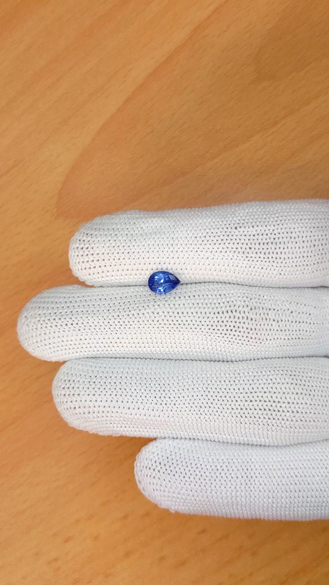 0.84 Ct. Blue Sapphire from Ceylon (Sri Lanka) Size Video