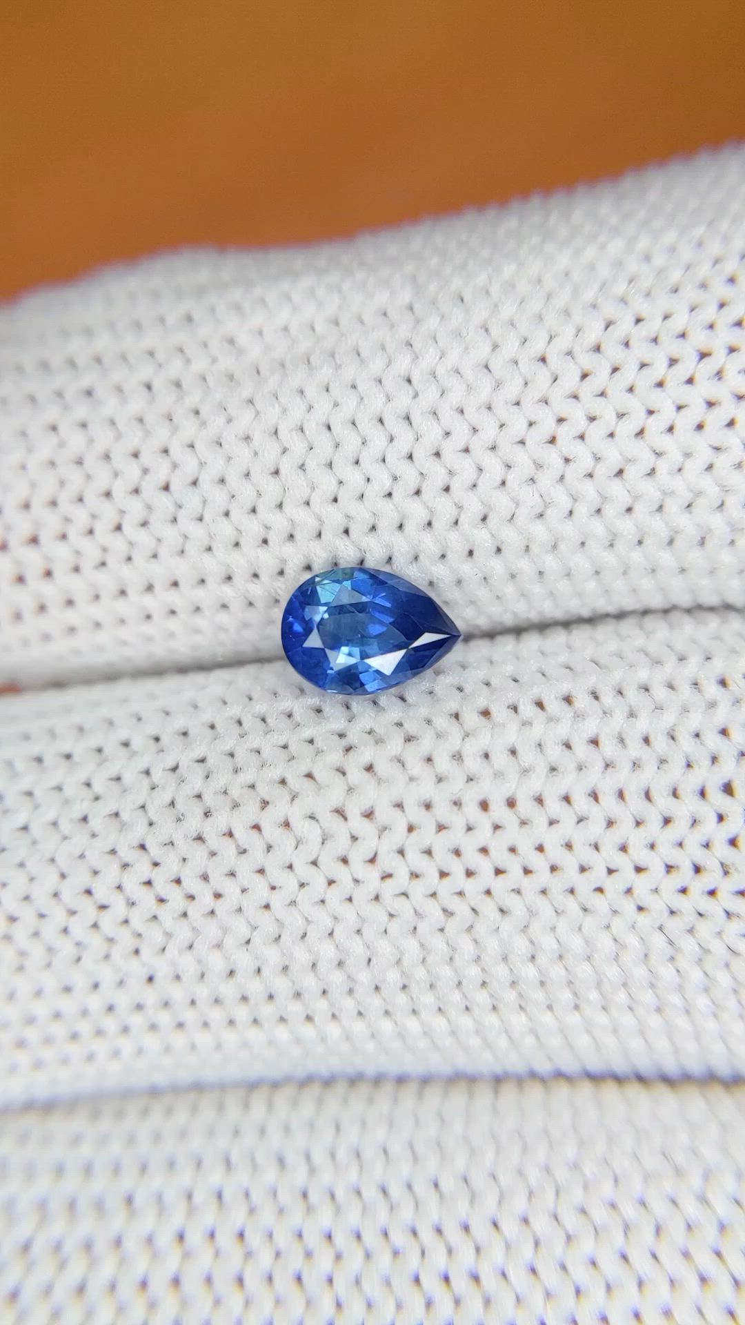 0.84 Ct. Blue Sapphire from Ceylon (Sri Lanka) Size Video