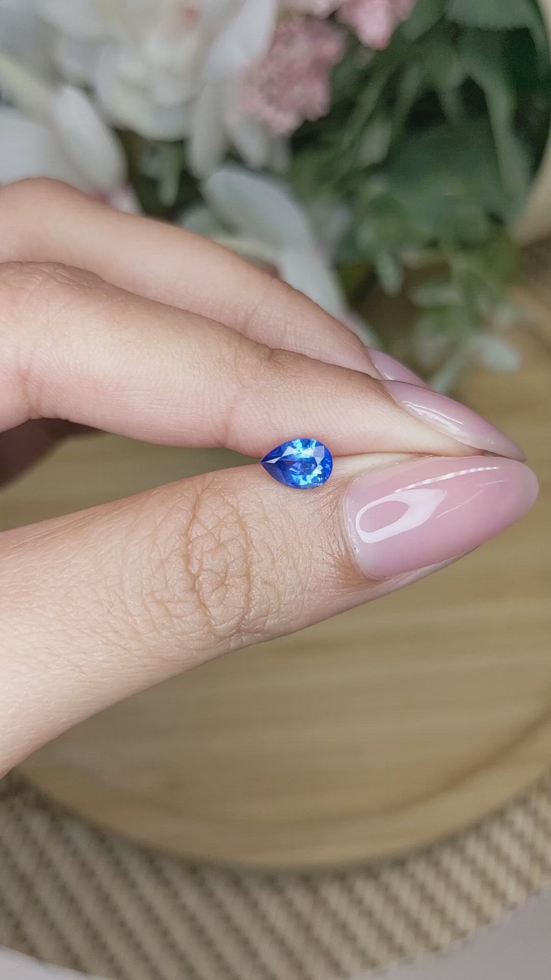 0.84 Ct. Blue Sapphire from Ceylon (Sri Lanka) Size Video