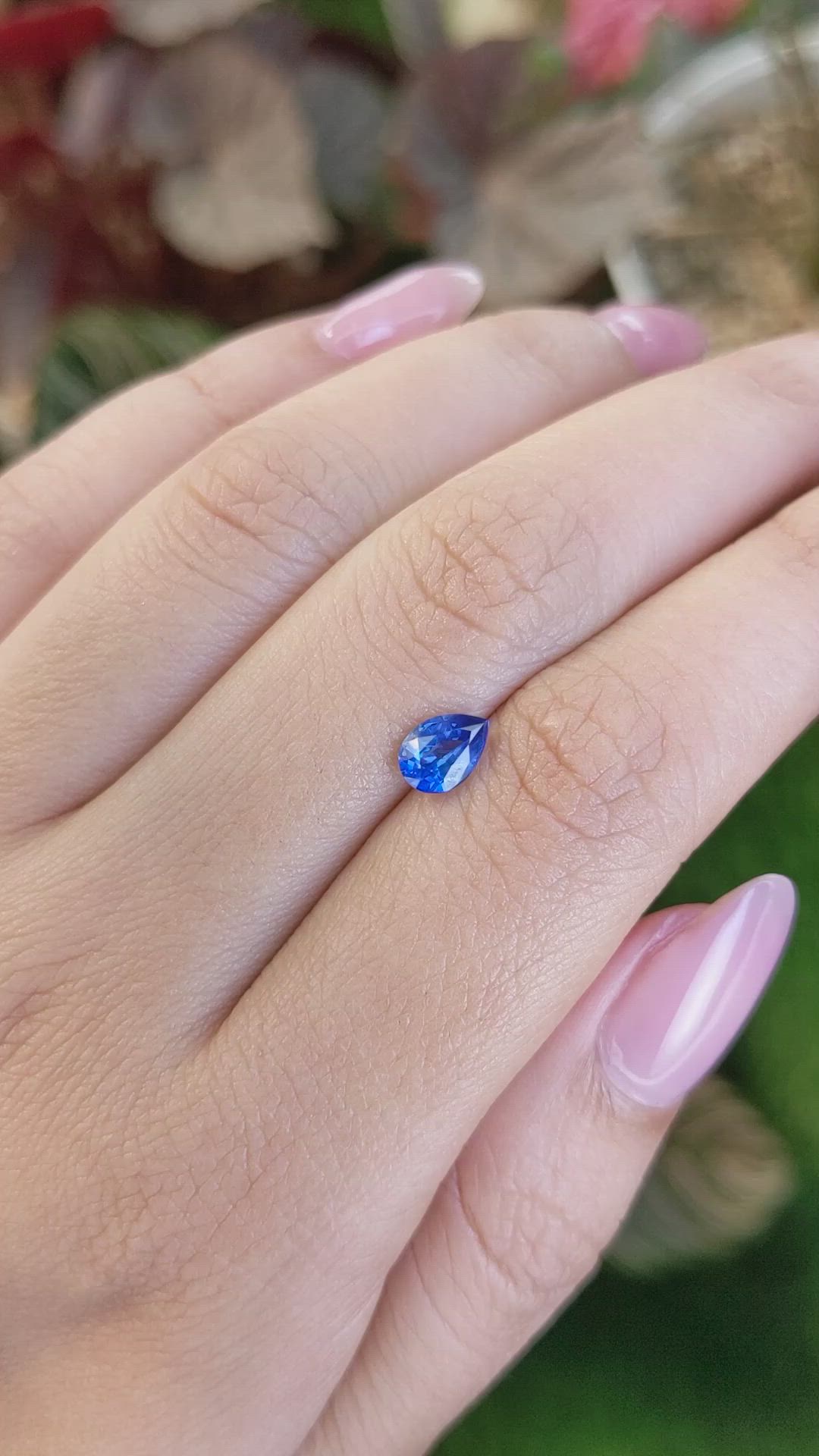 0.84 Ct. Blue Sapphire from Ceylon (Sri Lanka) Size Video