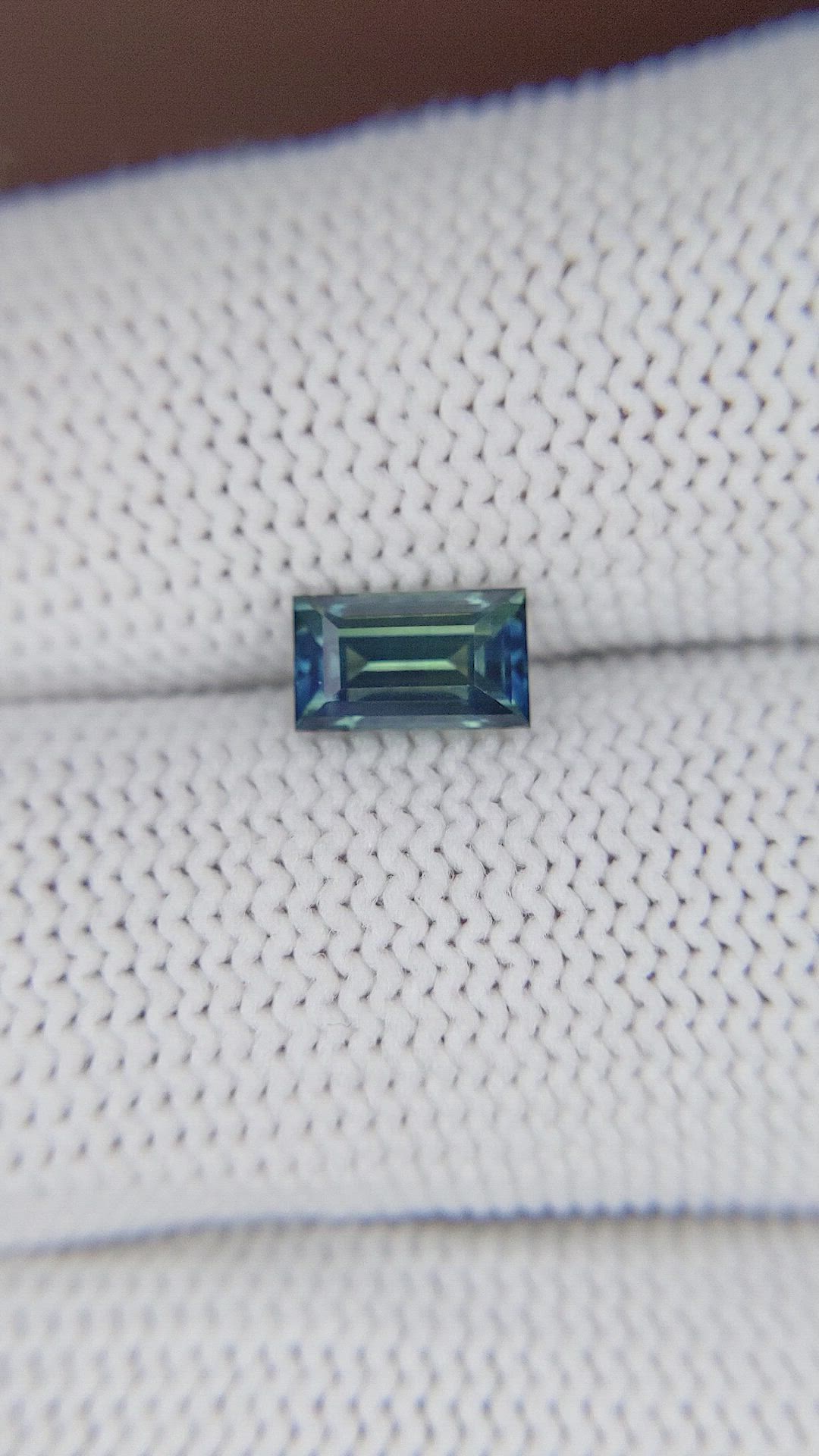 1.15 Ct. Bluish Green Sapphire from Madagascar Size Video