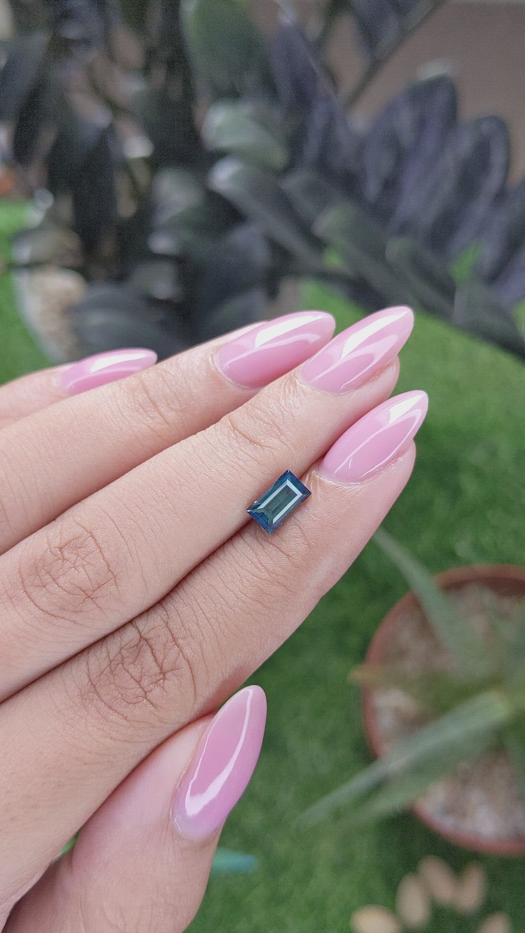 1.15 Ct. Bluish Green Sapphire from Madagascar Size Video
