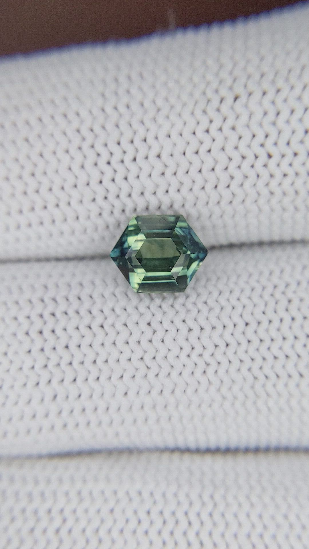2.01 Ct. Bluish Green Sapphire from Madagascar Size Video