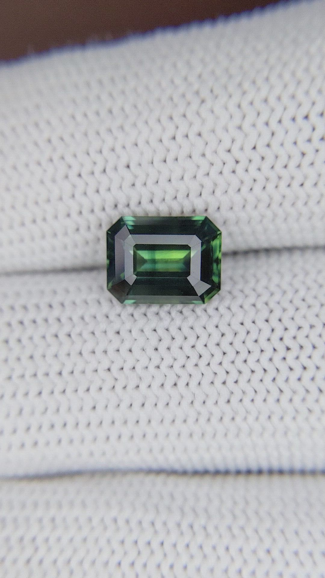 2.58 Ct. Bluish Green Sapphire from Madagascar Size Video