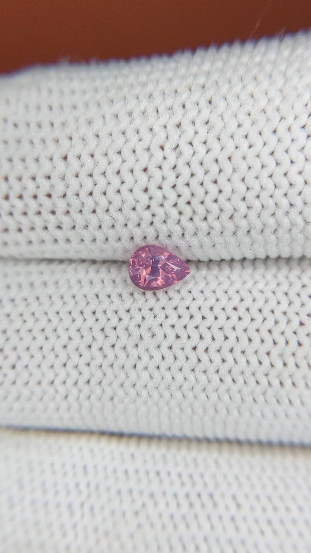 0.36 Ct. Padparadscha Sapphire from Ceylon (Sri Lanka) Size Video