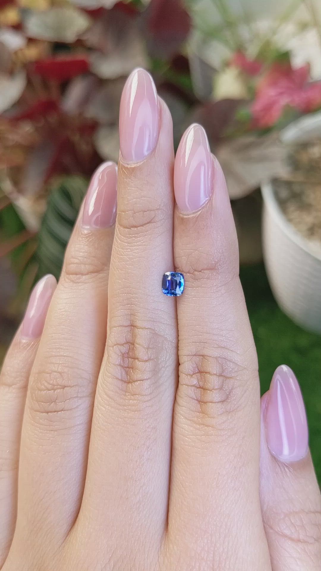 0.50 Ct. Blue Sapphire from Ceylon (Sri Lanka) Size Video