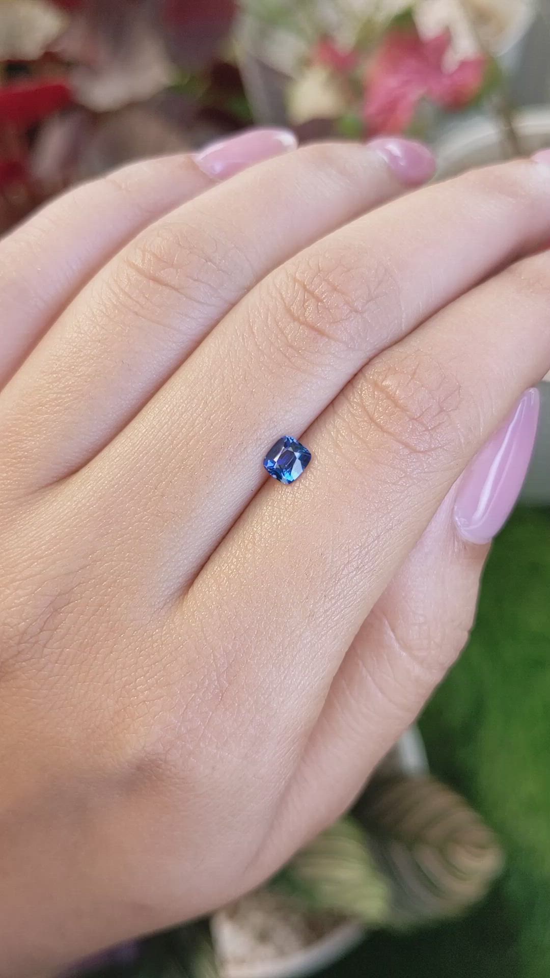 0.50 Ct. Blue Sapphire from Ceylon (Sri Lanka) Size Video