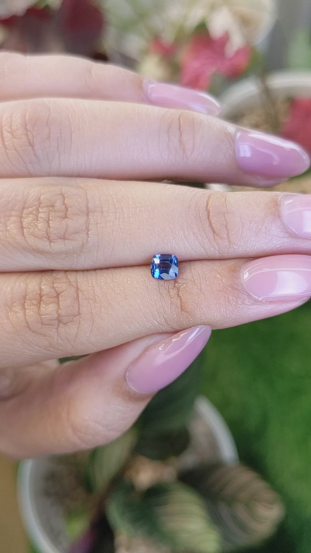 0.50 Ct. Blue Sapphire from Ceylon (Sri Lanka) Size Video