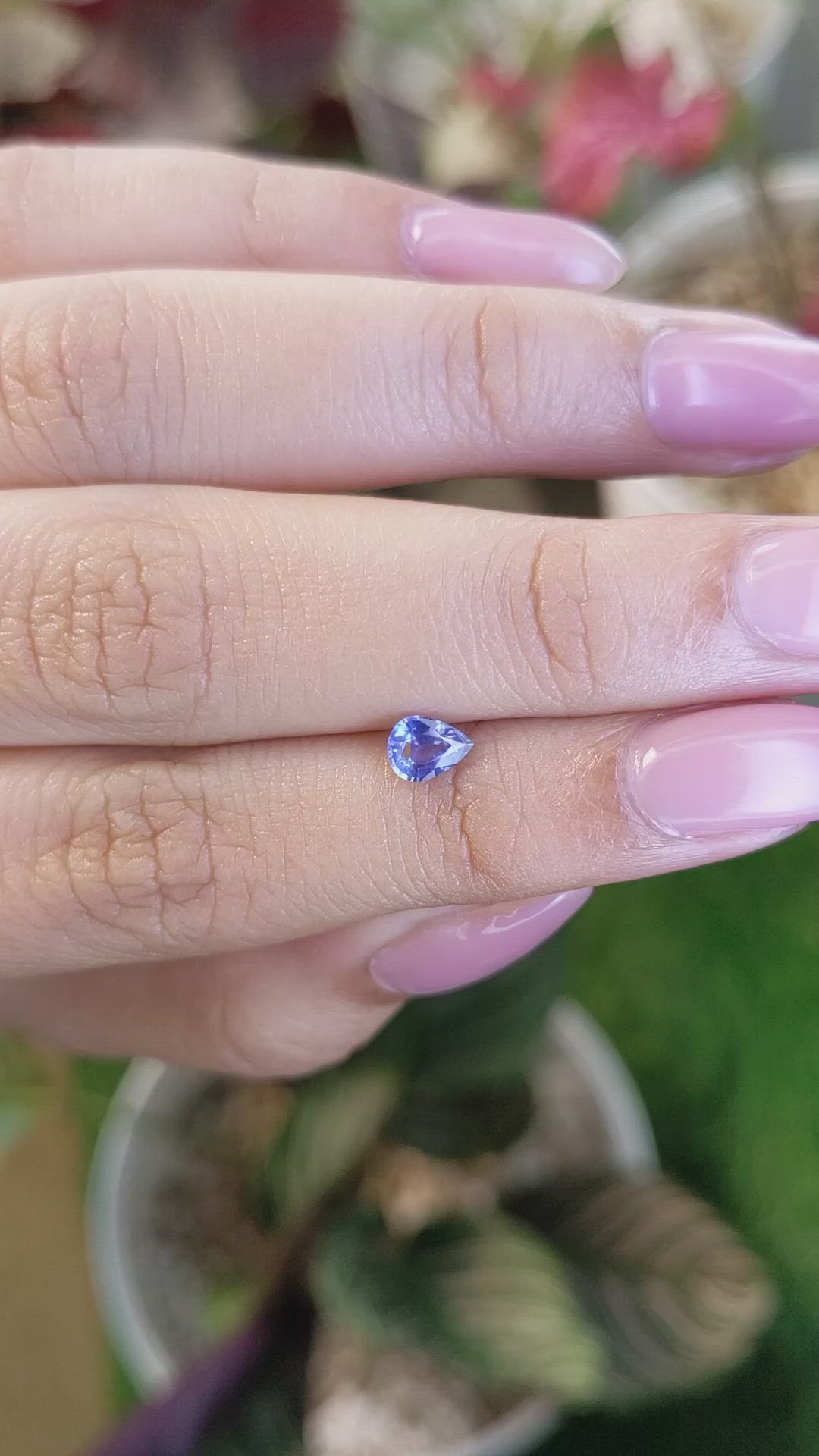 0.44 Ct. Blue Sapphire from Ceylon (Sri Lanka) Size Video