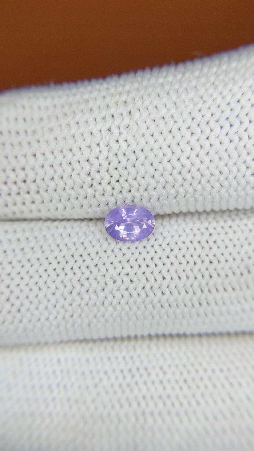 0.54 Ct. Pinkish Purple Sapphire from Ceylon (Sri Lanka) Size Video