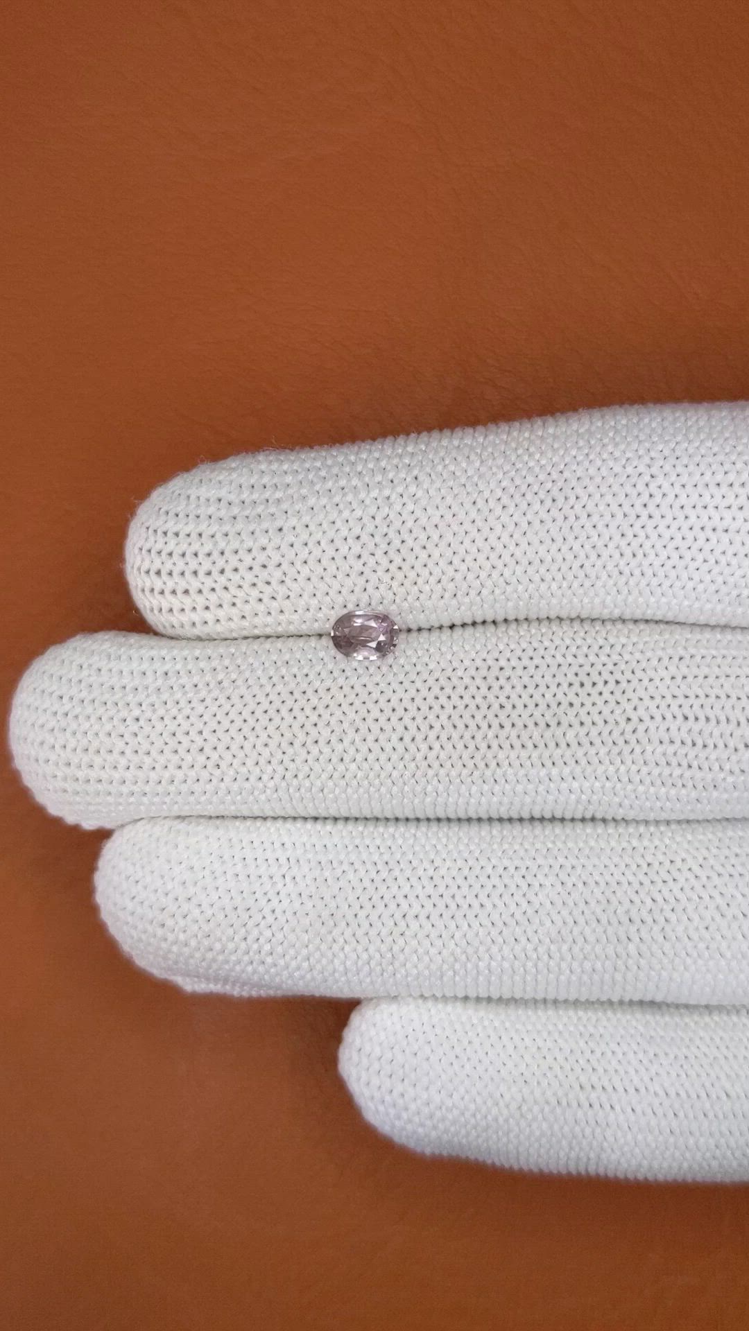 0.41 Ct. Pinkish Brown Sapphire from Ceylon (Sri Lanka) Size Video