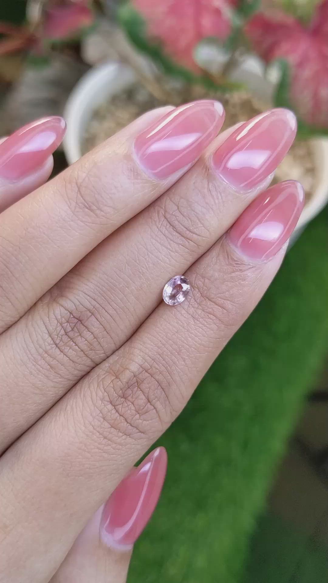 0.41 Ct. Pinkish Brown Sapphire from Ceylon (Sri Lanka) Size Video