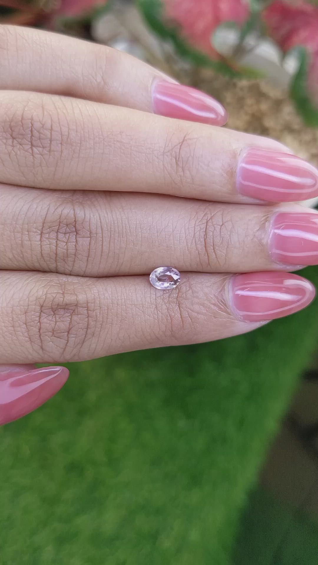 0.41 Ct. Pinkish Brown Sapphire from Ceylon (Sri Lanka) Size Video