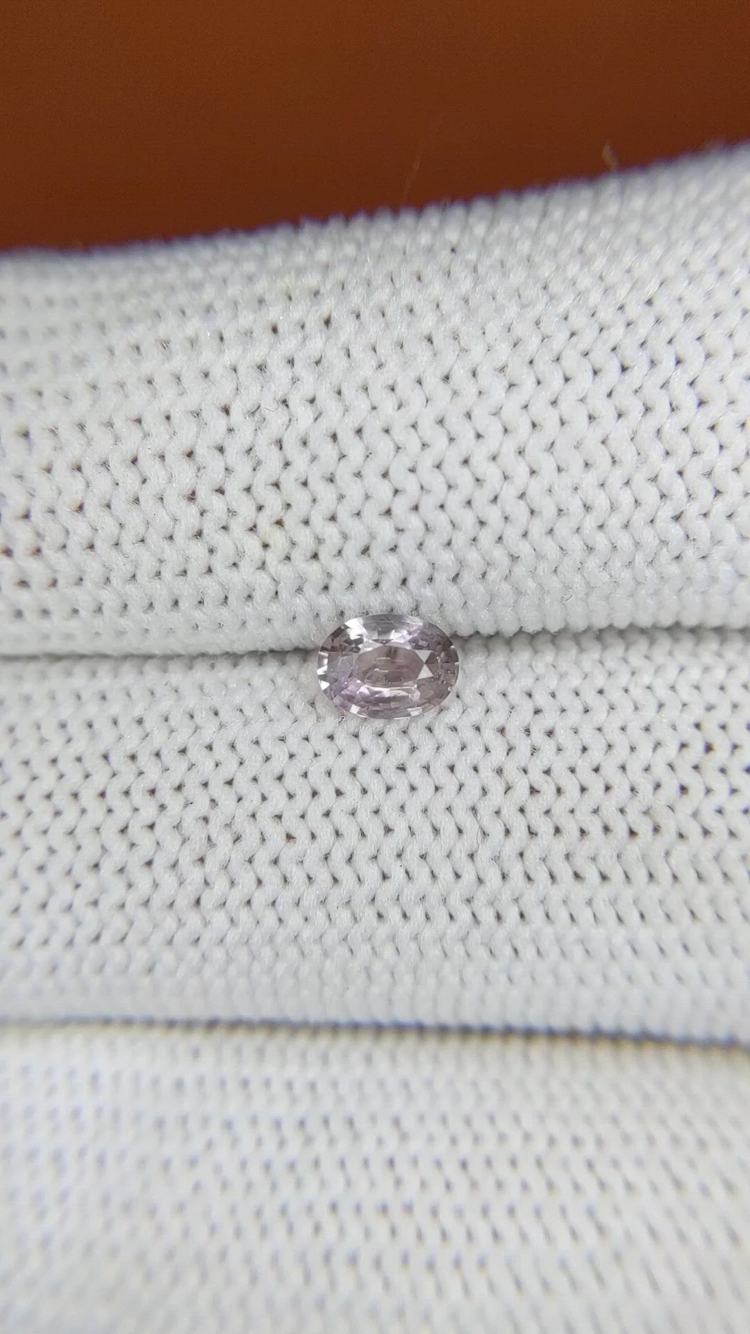 0.41 Ct. Pinkish Brown Sapphire from Ceylon (Sri Lanka) Size Video