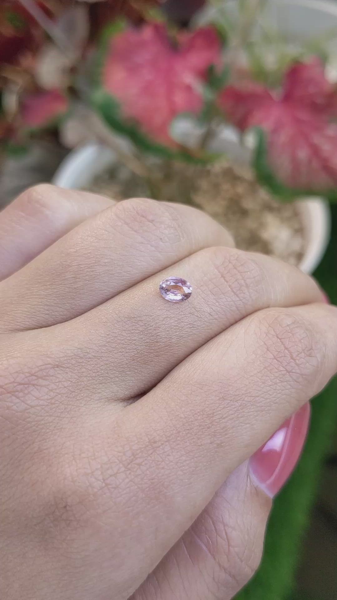 0.41 Ct. Pinkish Brown Sapphire from Ceylon (Sri Lanka) Size Video
